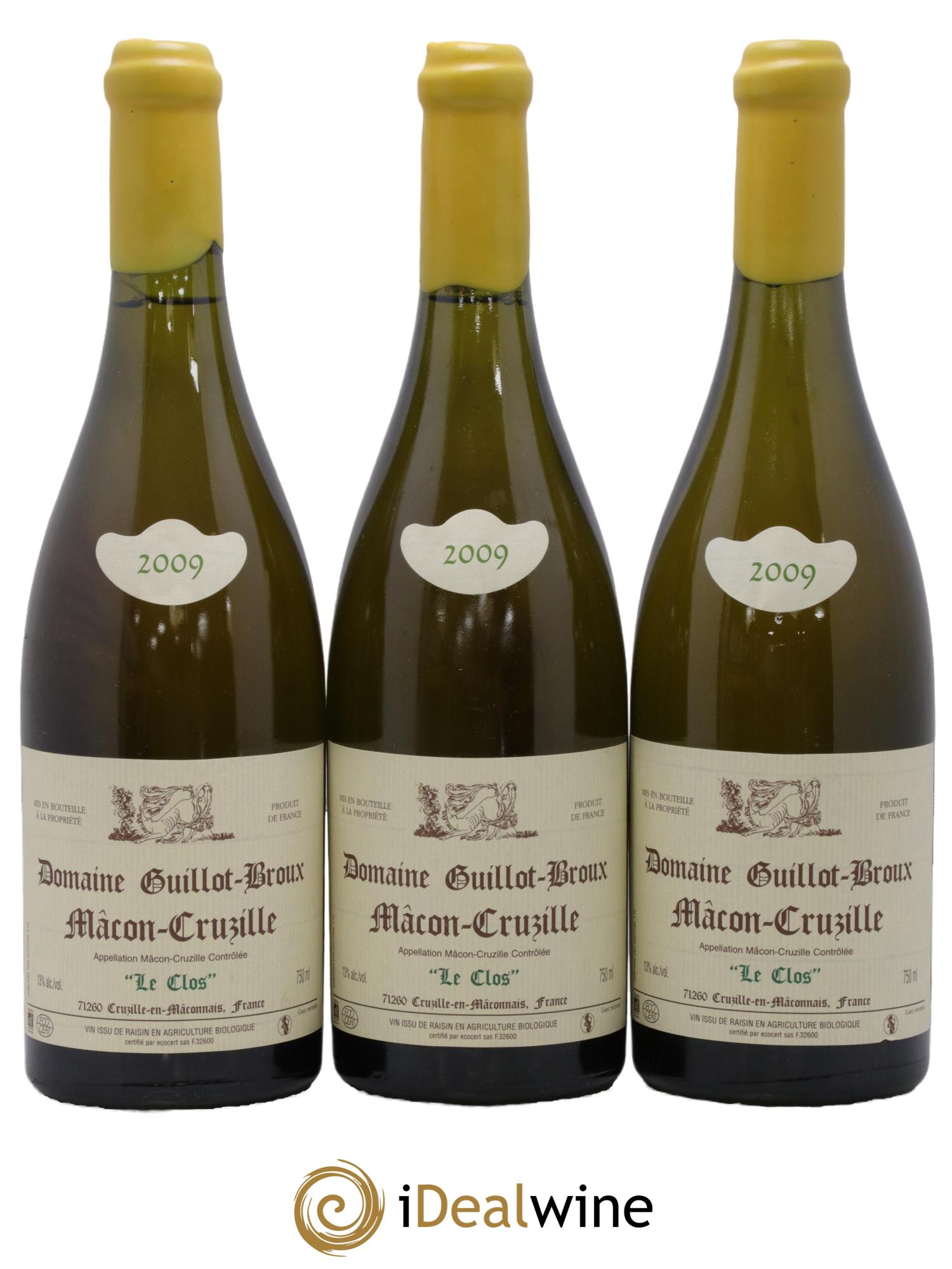 Mâcon-Cruzille Le Clos Guillot-Broux (Domaine) 2009 - Lot de 3 bouteilles - 0