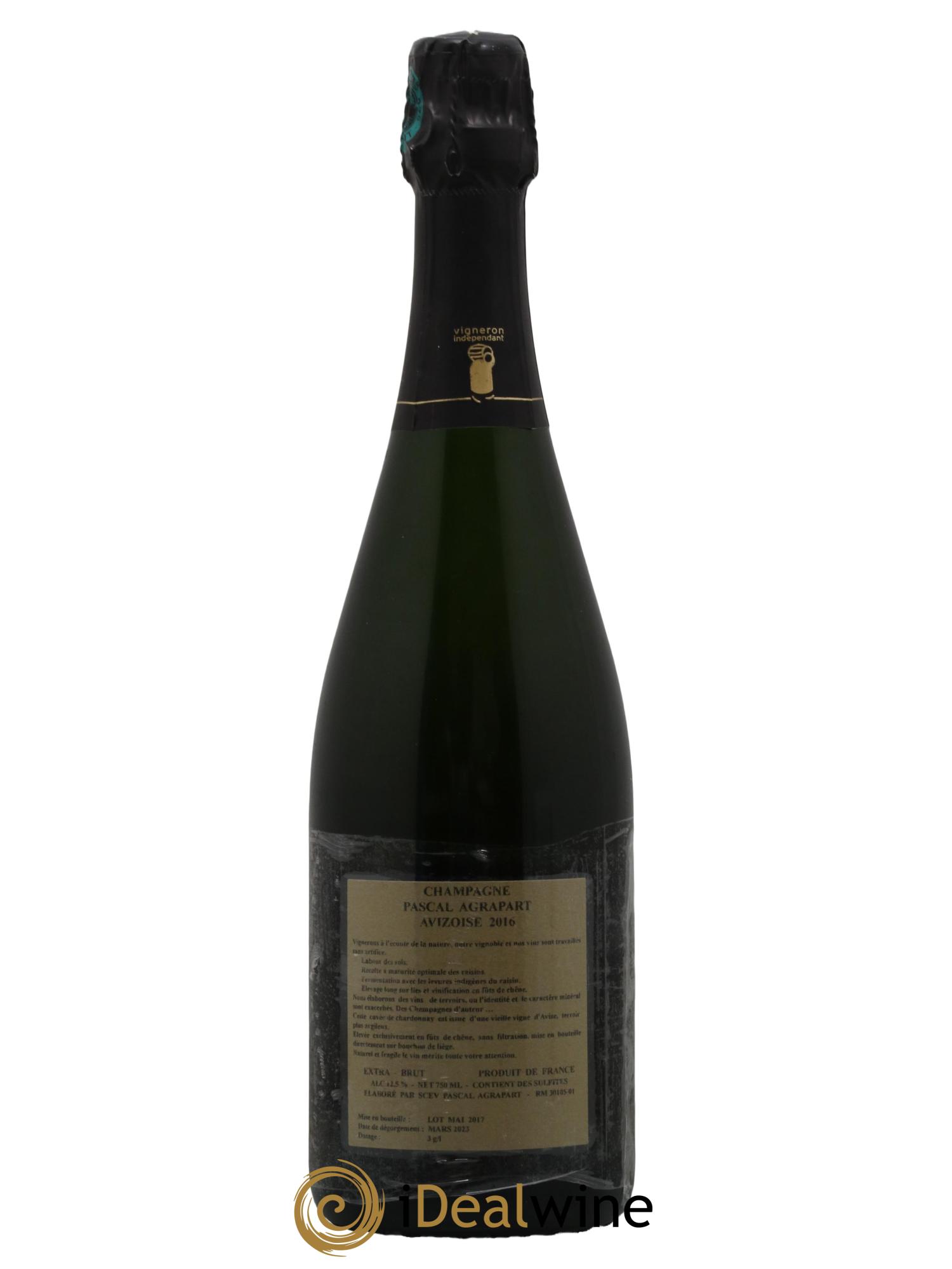 Avizoise Blanc de Blancs Brut Nature Pascal Agrapart 2016 - Posten von 1 Flasche - 1