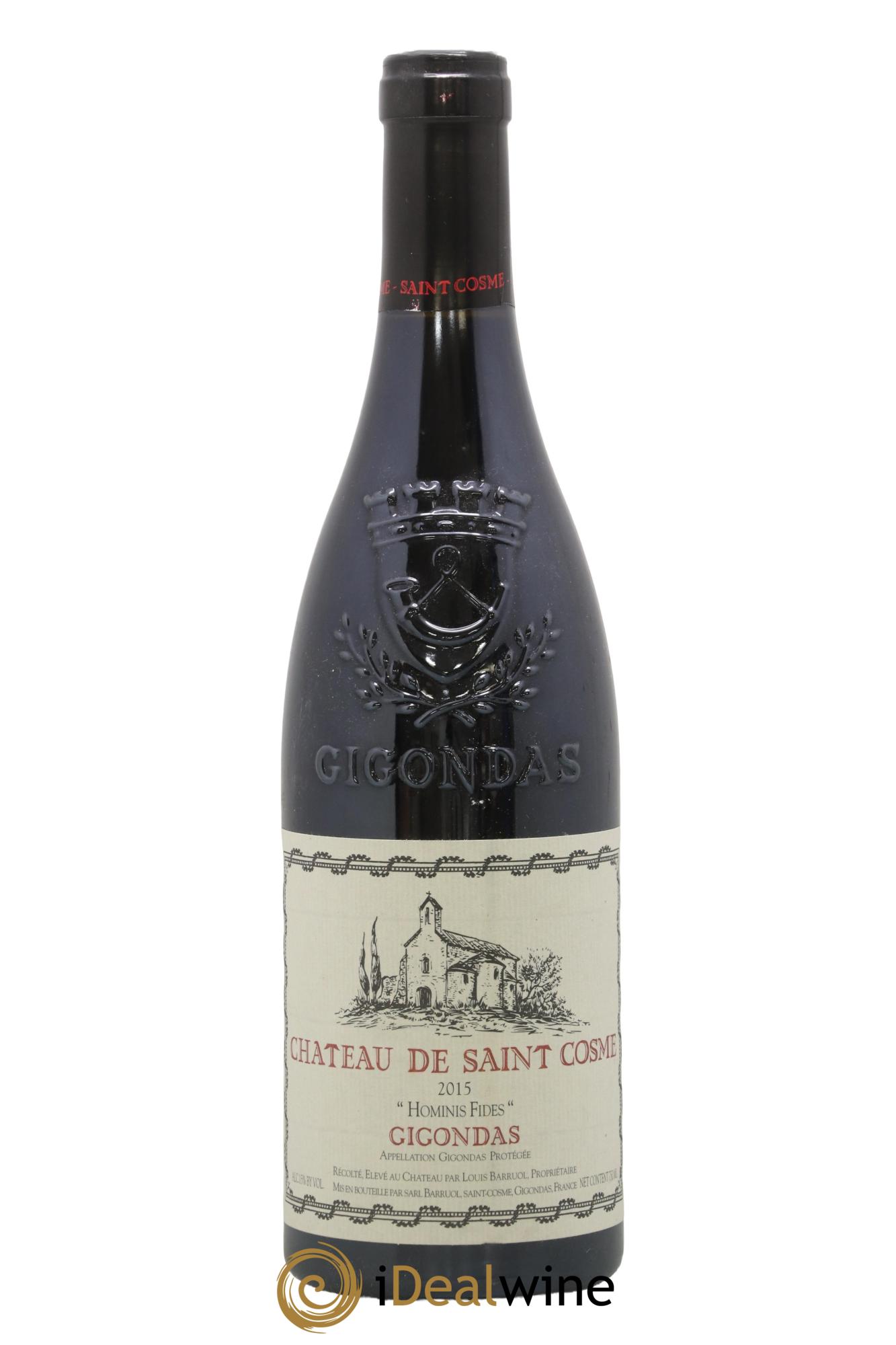 Gigondas Hominis Fides Saint Cosme 2015 - Lot de 1 bouteille - 0