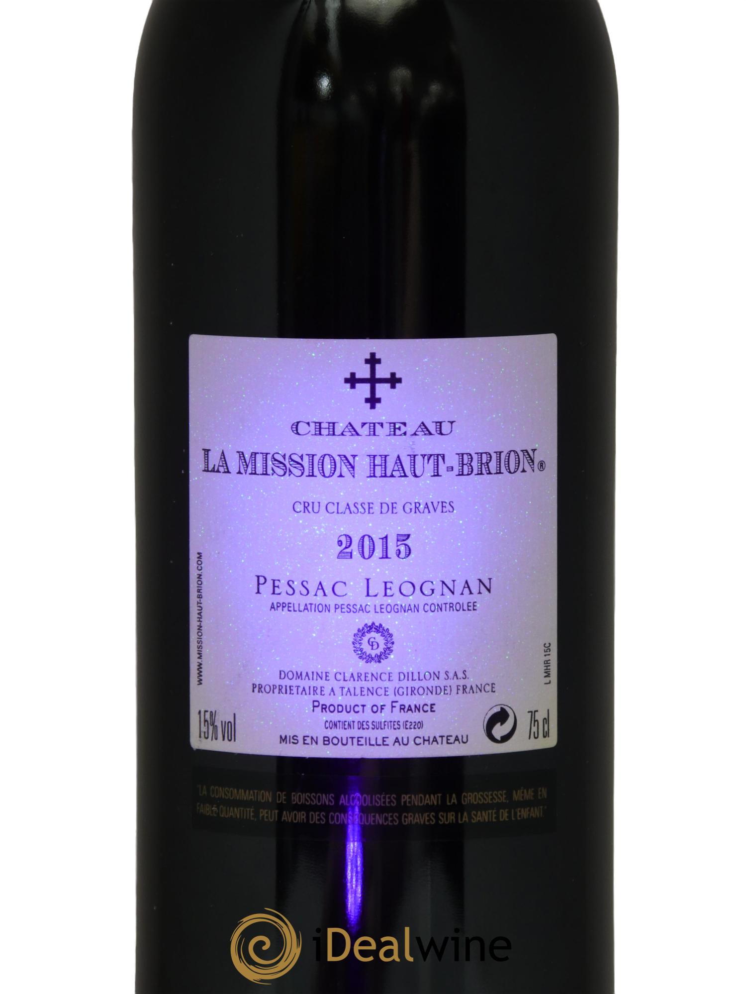Château la Mission Haut-Brion Cru Classé de Graves 2015 - Lot of 1 bottle - 3