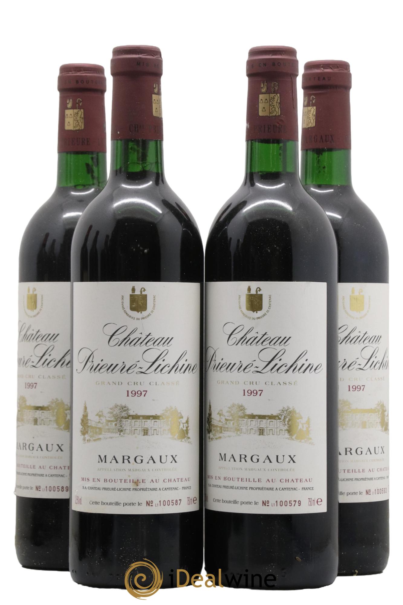 Château Prieuré Lichine 4ème Grand Cru Classé 1997 - Lot de 4 bouteilles - 0