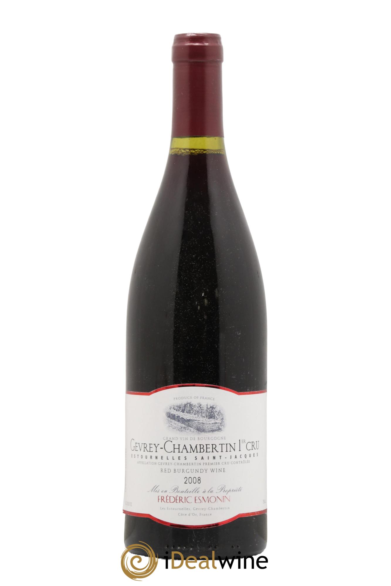 Gevrey-Chambertin 1er Cru Estournelles St Jacques Frédéric Esmonin 2008 - Lot de 1 bouteille - 0