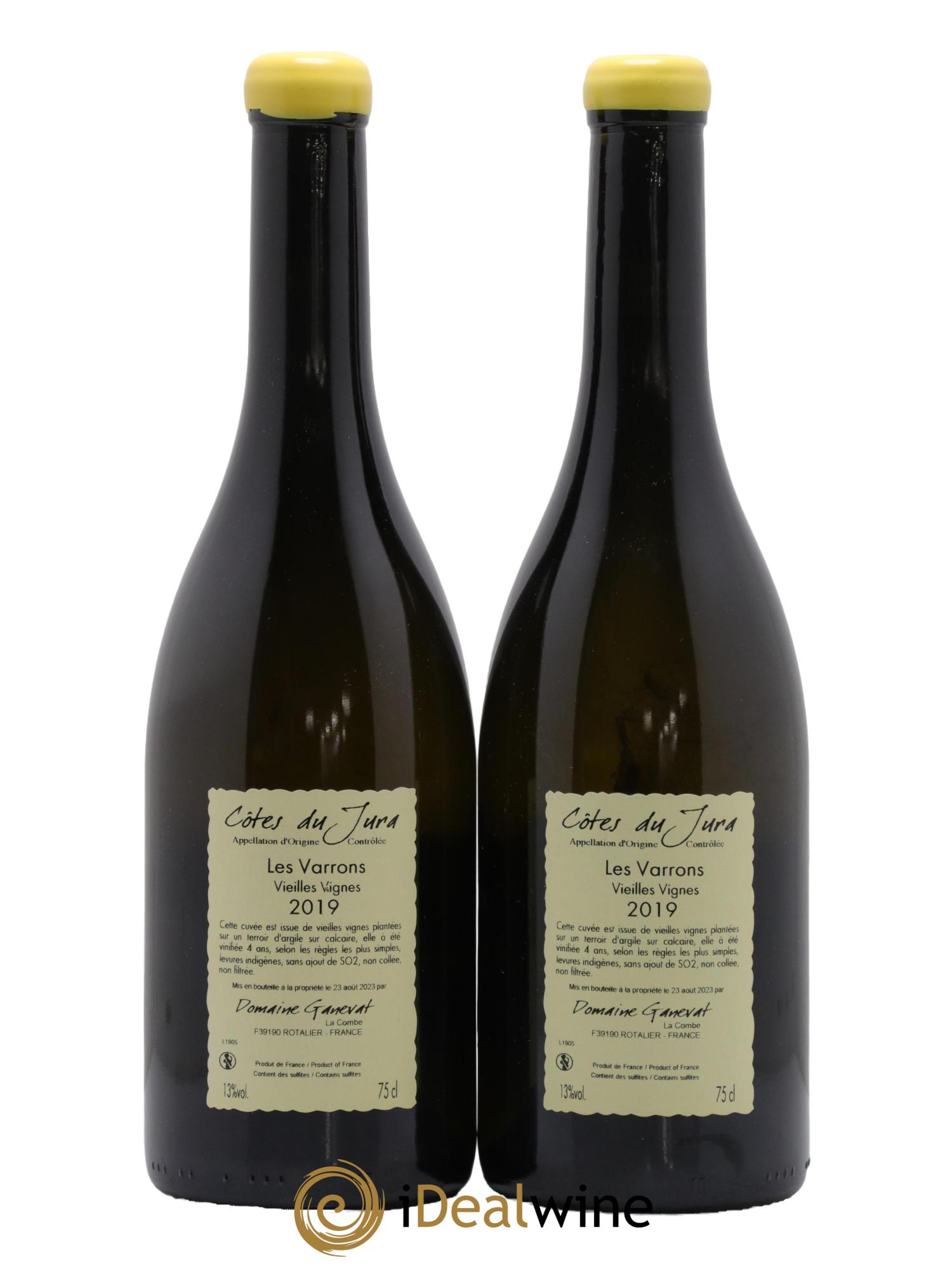 Côtes du Jura Les Varrons Vieilles Vignes Jean-François Ganevat (Domaine) 2019 - Lot de 2 bouteilles - 1