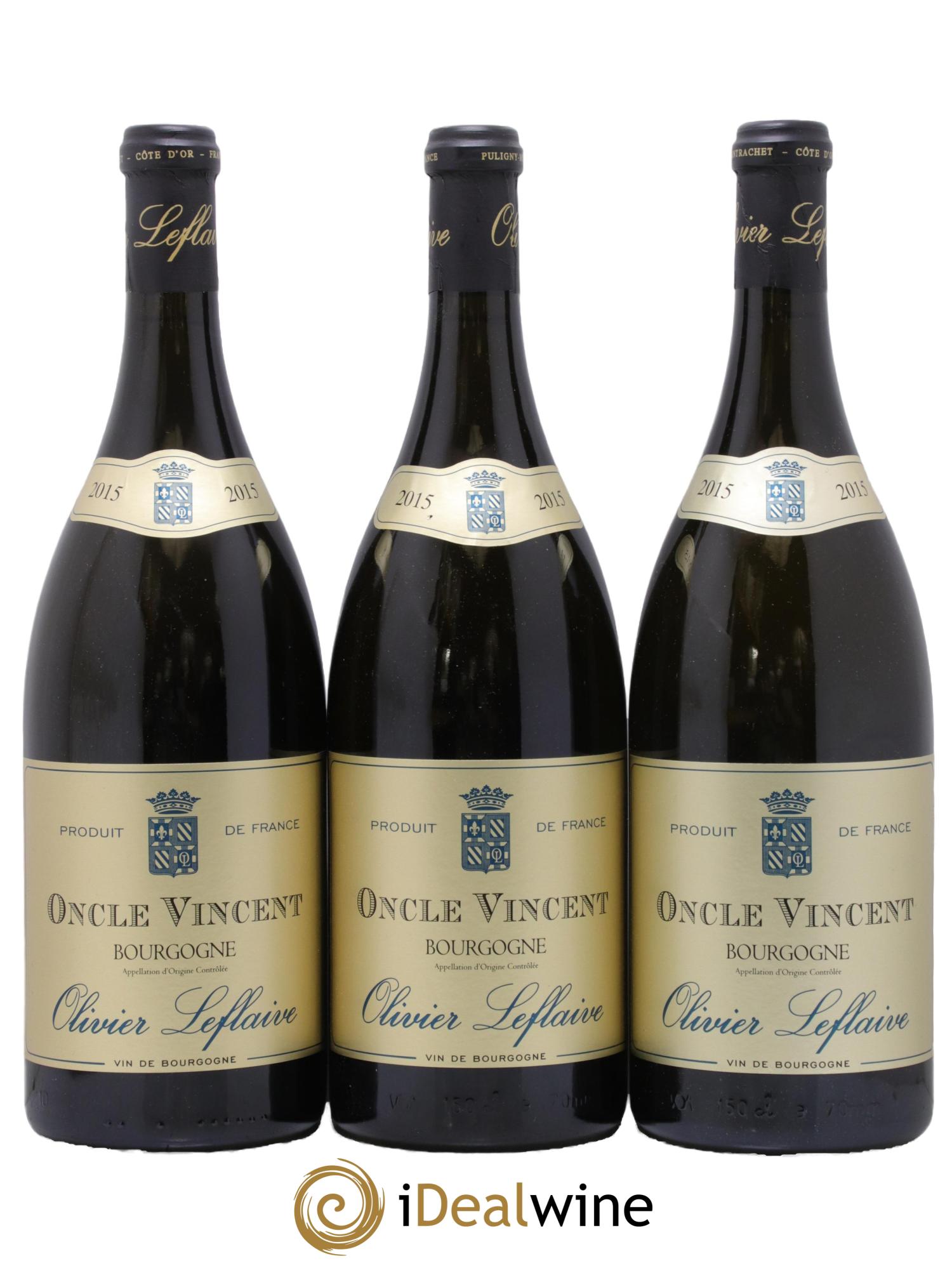 Bourgogne Oncle Vincent Olivier Leflaive 2015 - Lot de 3 magnums - 0