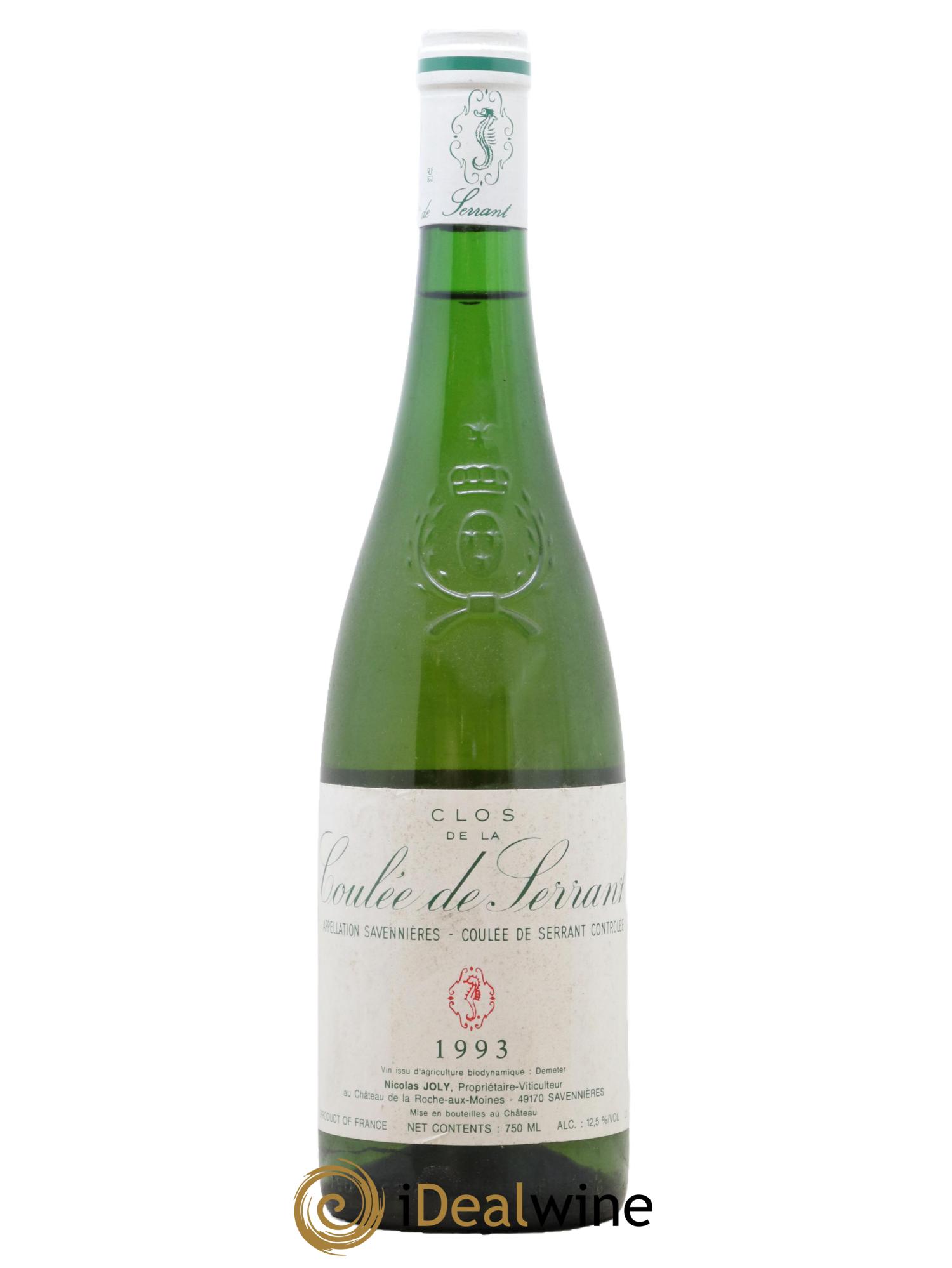 Savennières Clos de la Coulée de Serrant Vignobles de la Coulée de Serrant - Nicolas Joly 1993 - Lotto di 1 bottiglia - 0