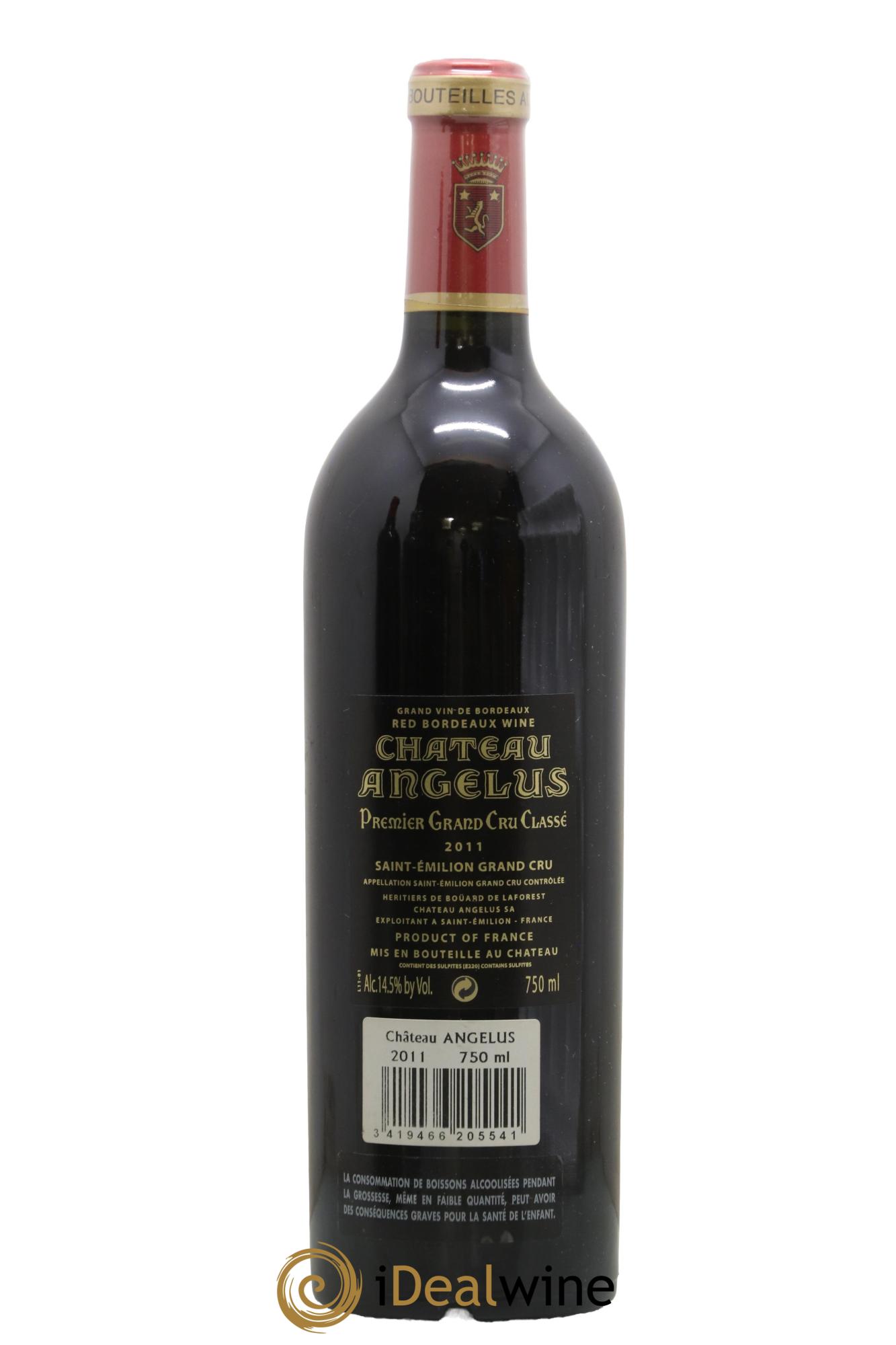 Château Angélus 1er Grand Cru Classé A 2011 - Lot de 1 bouteille - 1