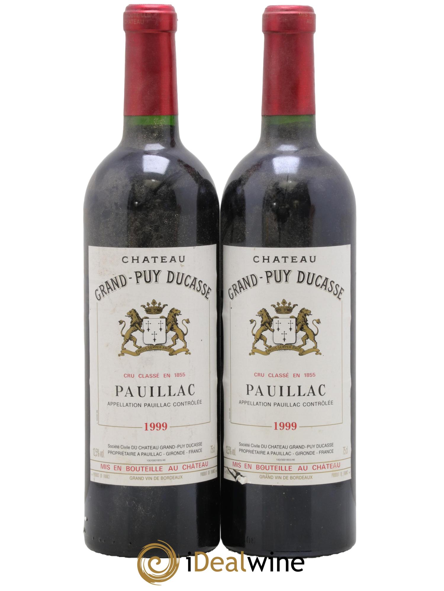 Château Grand Puy Ducasse 5ème Grand Cru Classé 1999 - Lotto di 2 bottiglie - 0