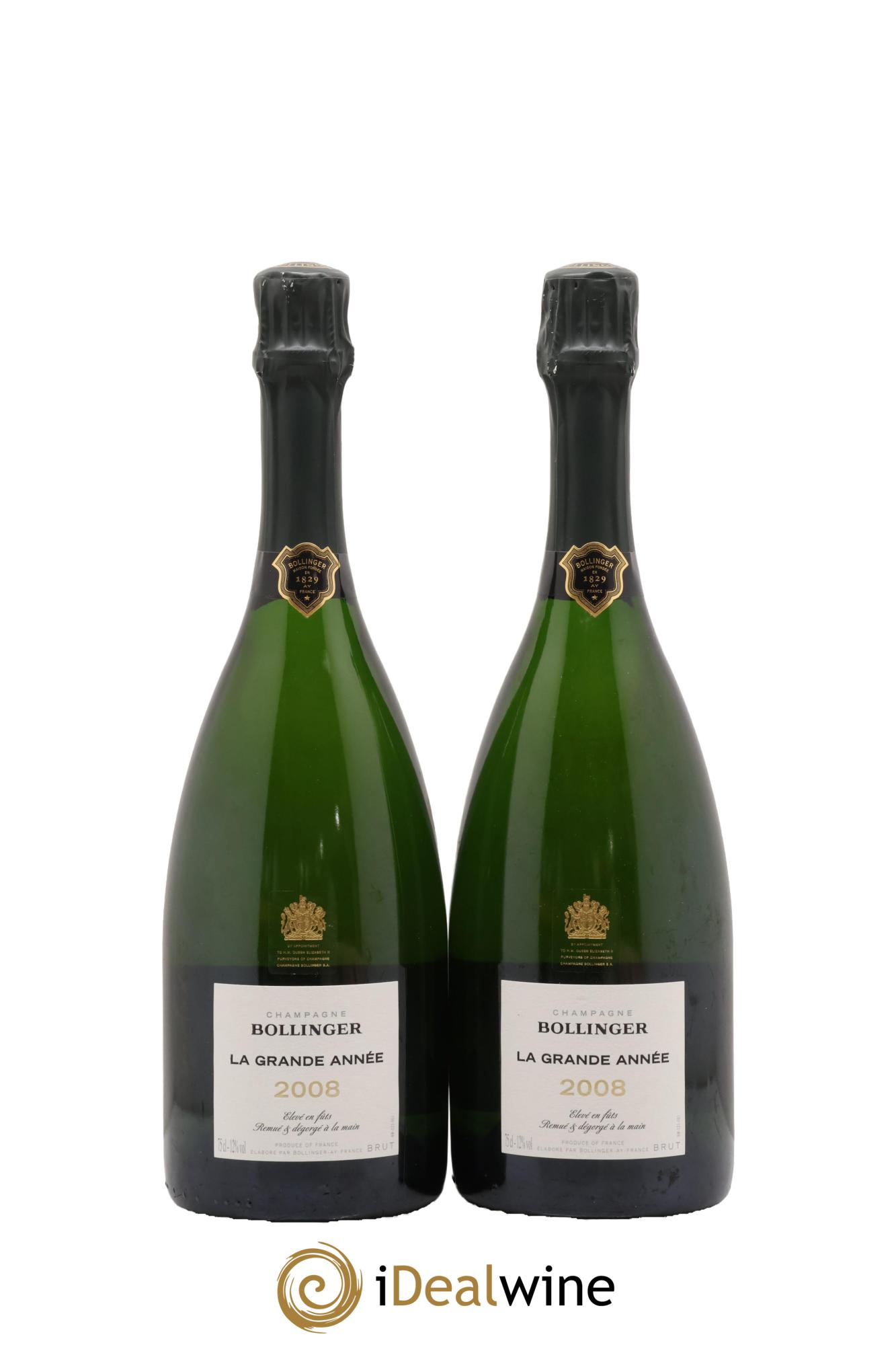 La Grande Année Brut Bollinger 2008 - Posten von 2 Flaschen - 0