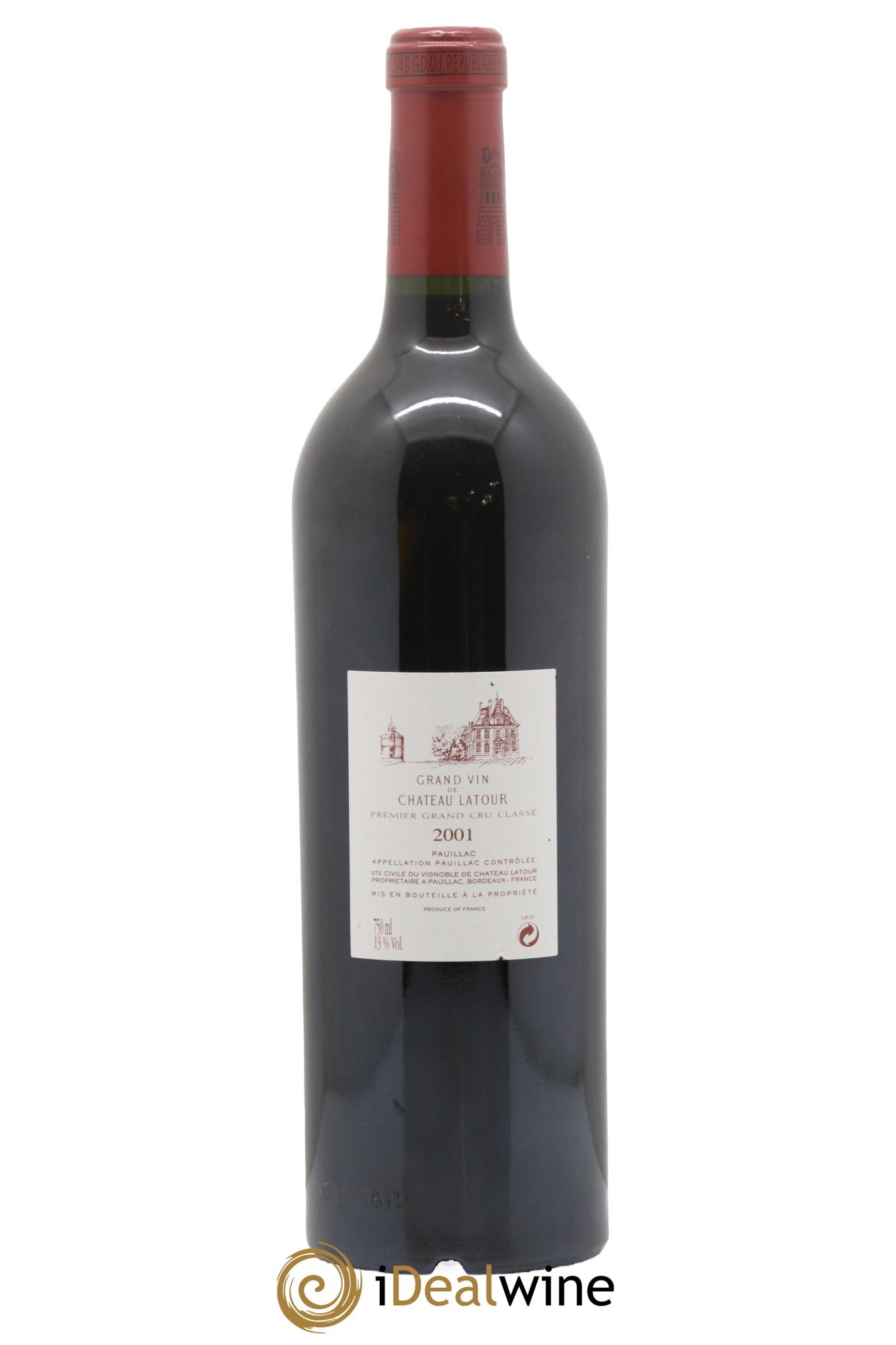 Château Latour 1er Grand Cru Classé 2001 - Lot de 1 bouteille - 1