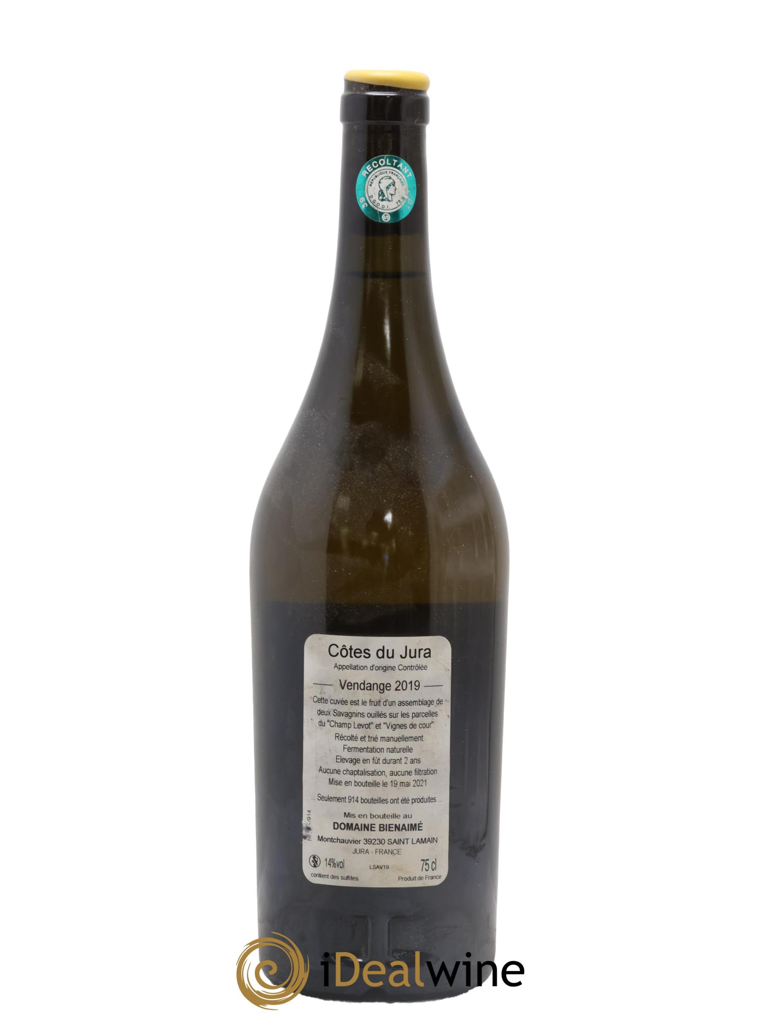 Côtes du Jura Savagnin Bruno Bienaimé 2019 - Lot of 1 bottle - 1