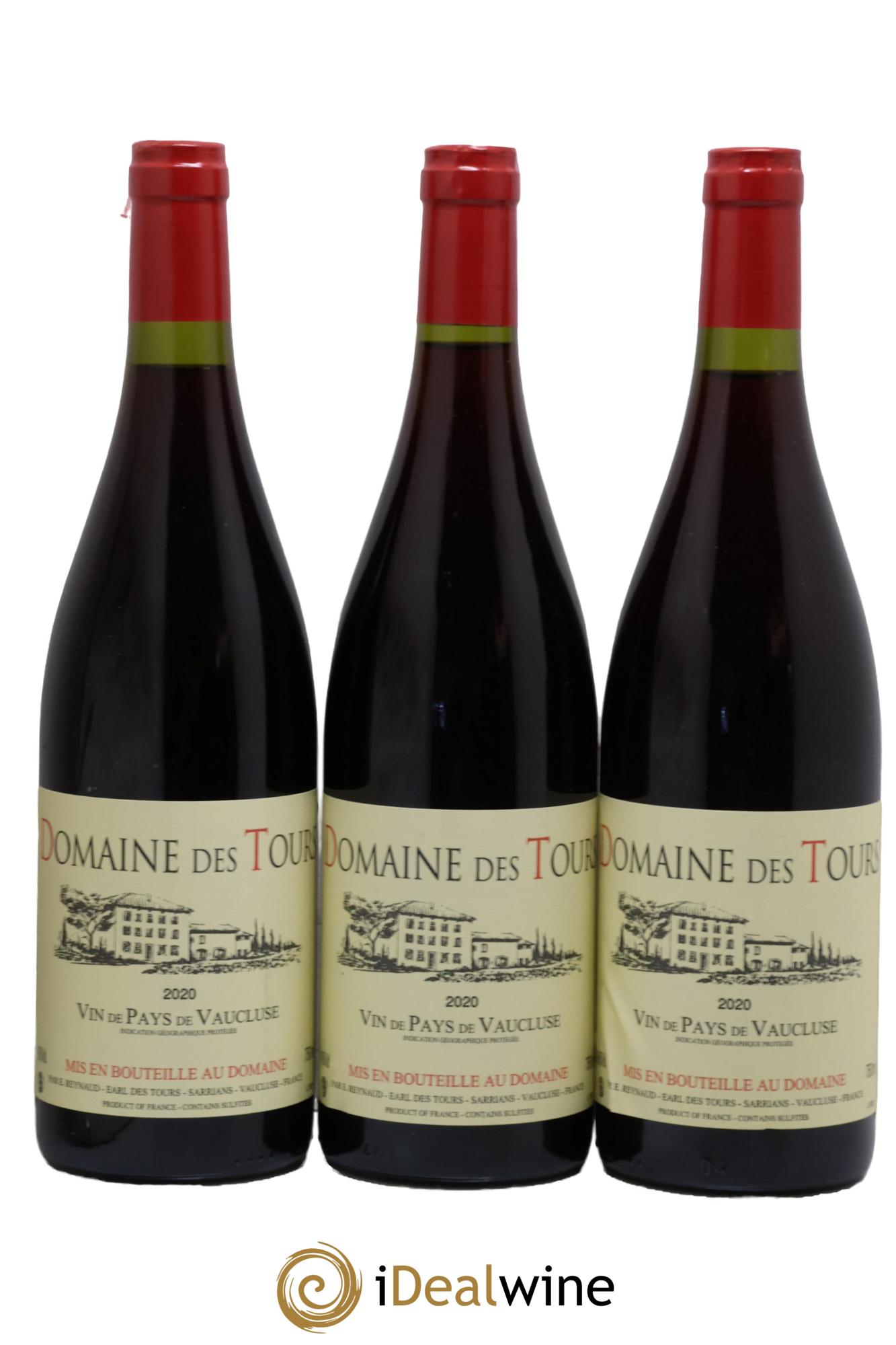 IGP Vaucluse (Vin de Pays de Vaucluse) Domaine des Tours Emmanuel Reynaud 2020 - Lot of 3 bottles - 0