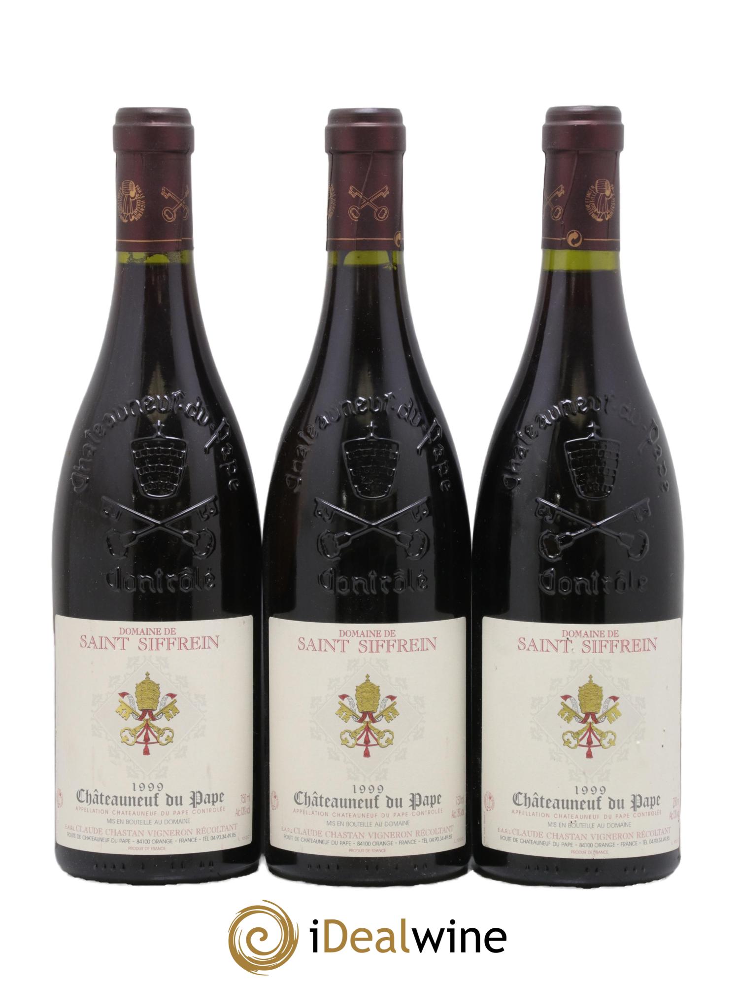 Châteauneuf-du-Pape Domaine De Saint Siffrein 1999 - Lotto di 3 bottiglie - 0