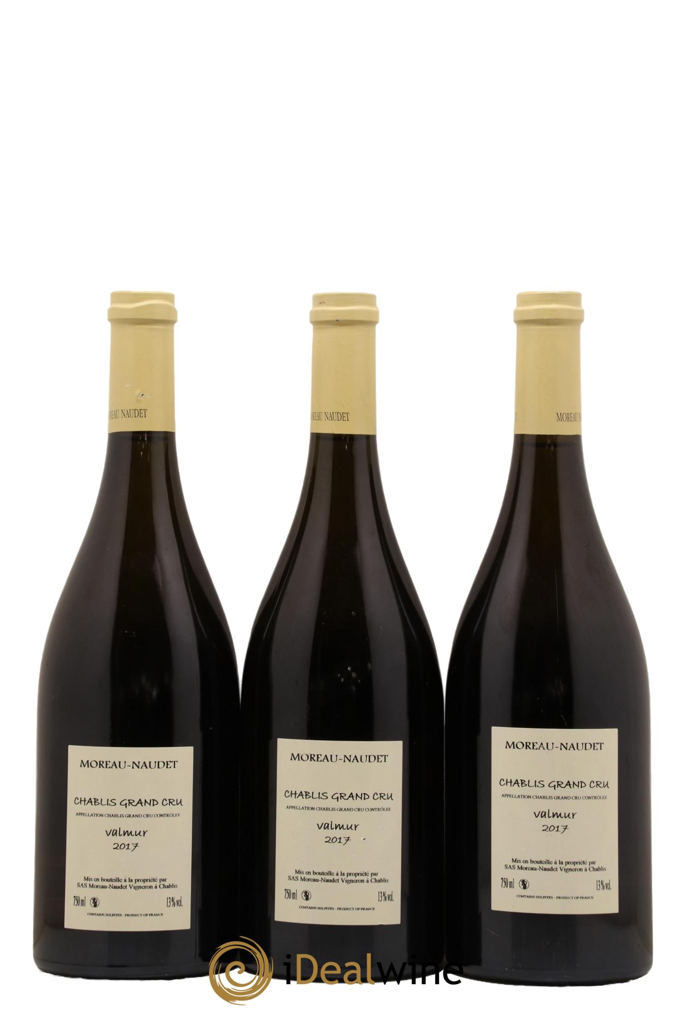 Chablis Grand Cru Valmur Moreau-Naudet 2017 - Posten von 3 Flaschen - 1