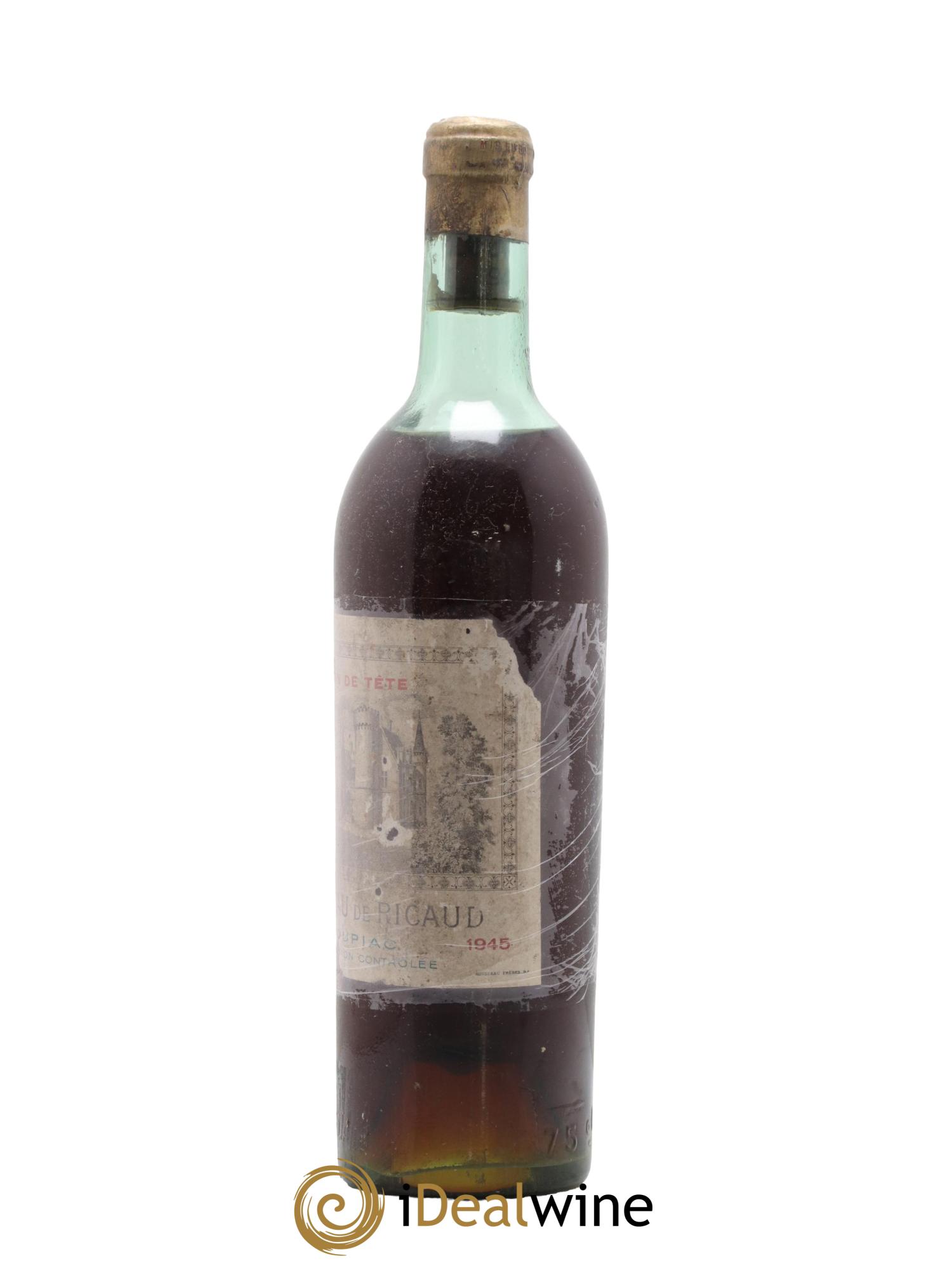 Loupiac Vin de Tête Château de Ricaud 1945 - Posten von 1 Flasche - 1