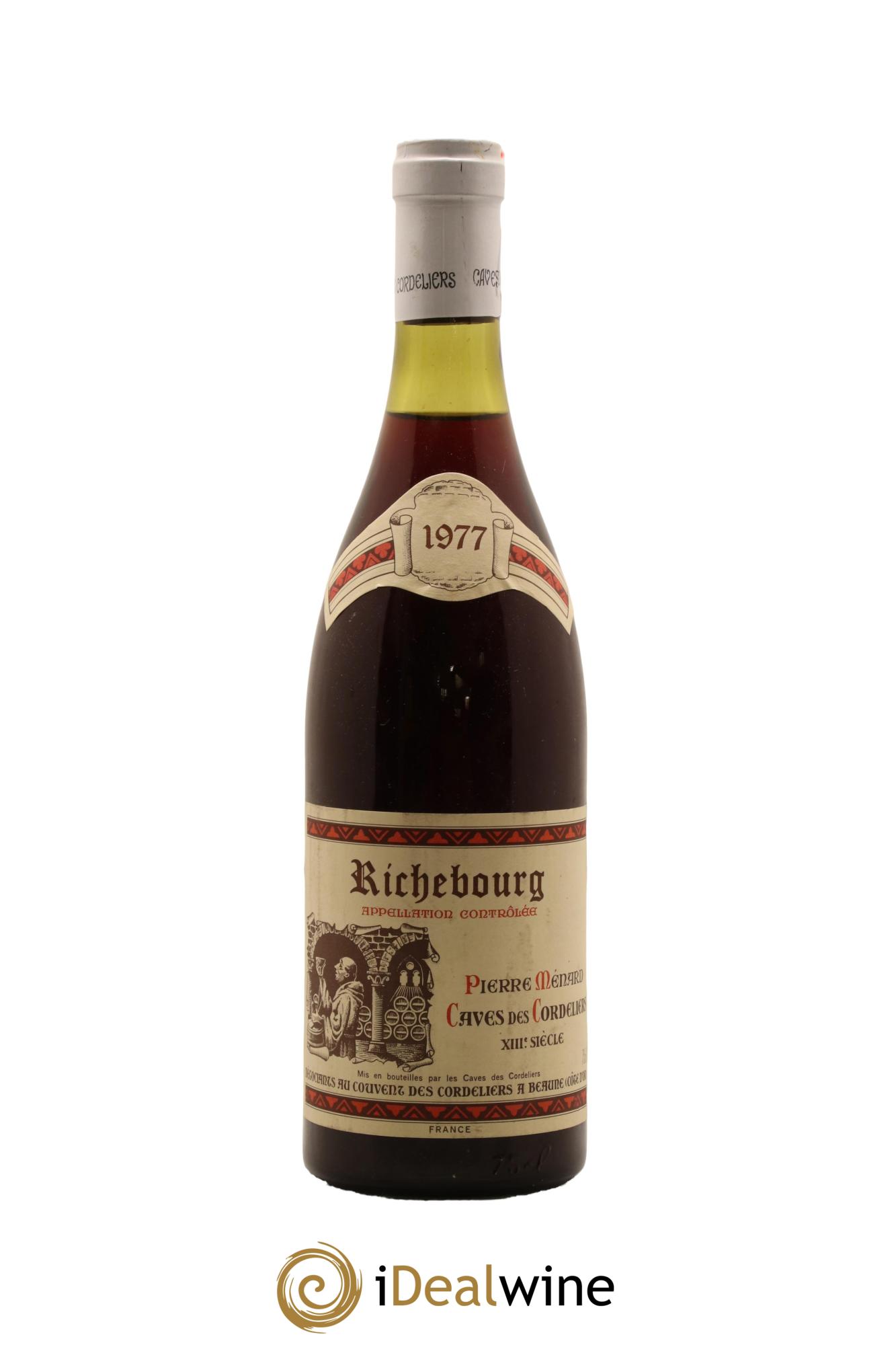 Richebourg Grand Cru Pierre Ménard Caves des Cordeliers 1977 - Lot de 1 bouteille - 0