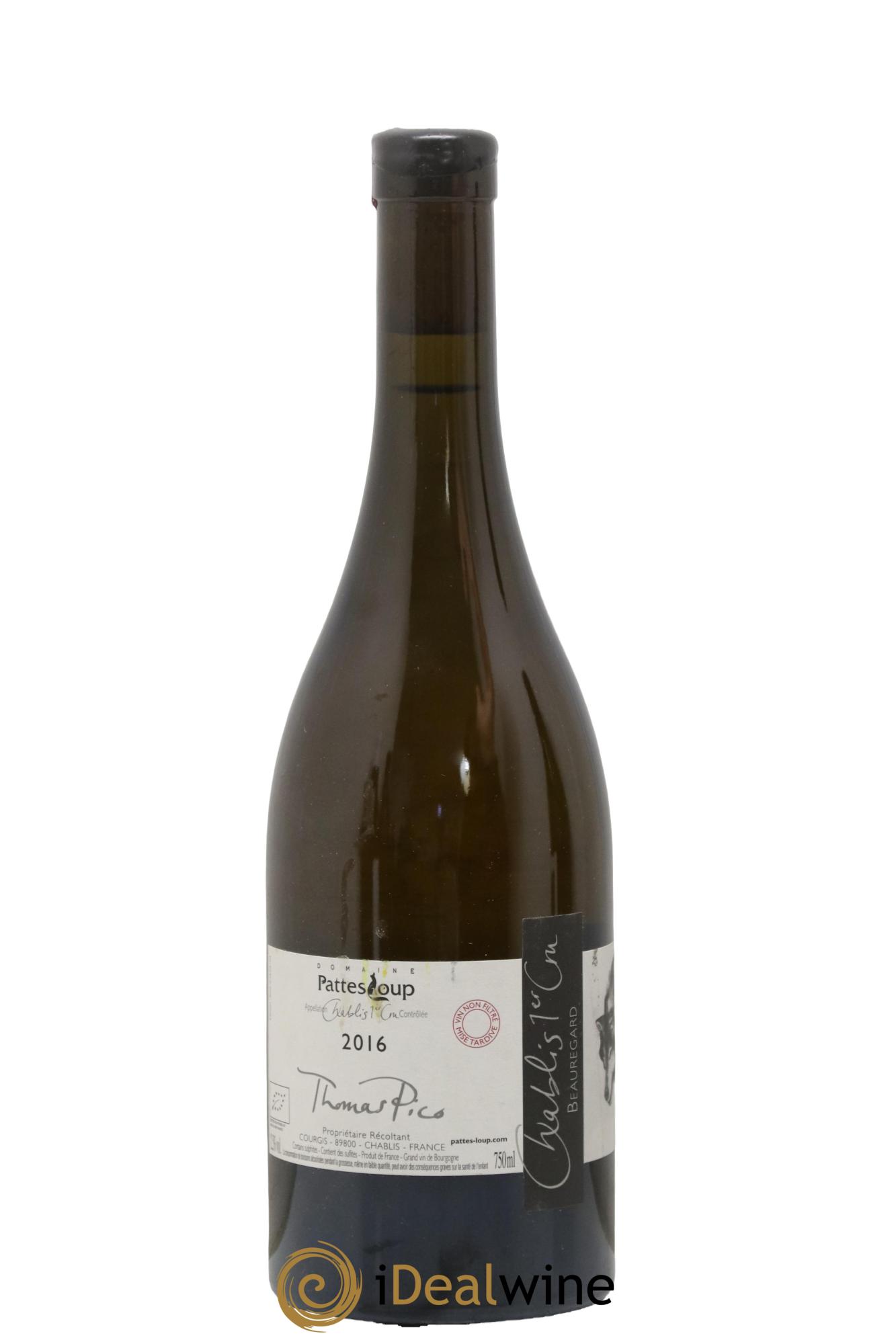 Chablis 1er Cru Beauregard Pattes Loup (Domaine) 2016 - Lot de 1 bouteille - 1