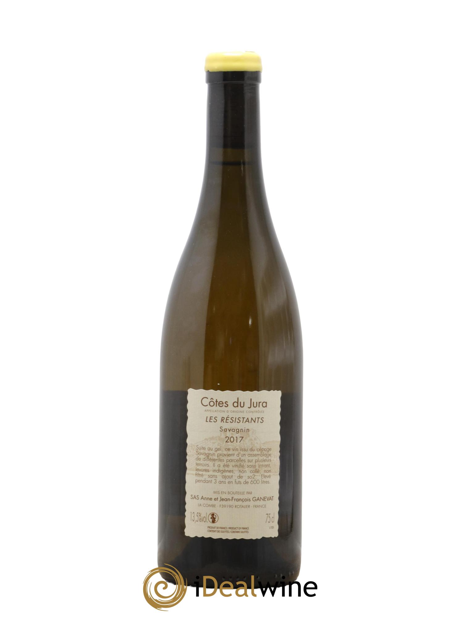 Côtes du Jura Les Résistants Anne et Jean François Ganevat 2017 - Lot de 1 bouteille - 1