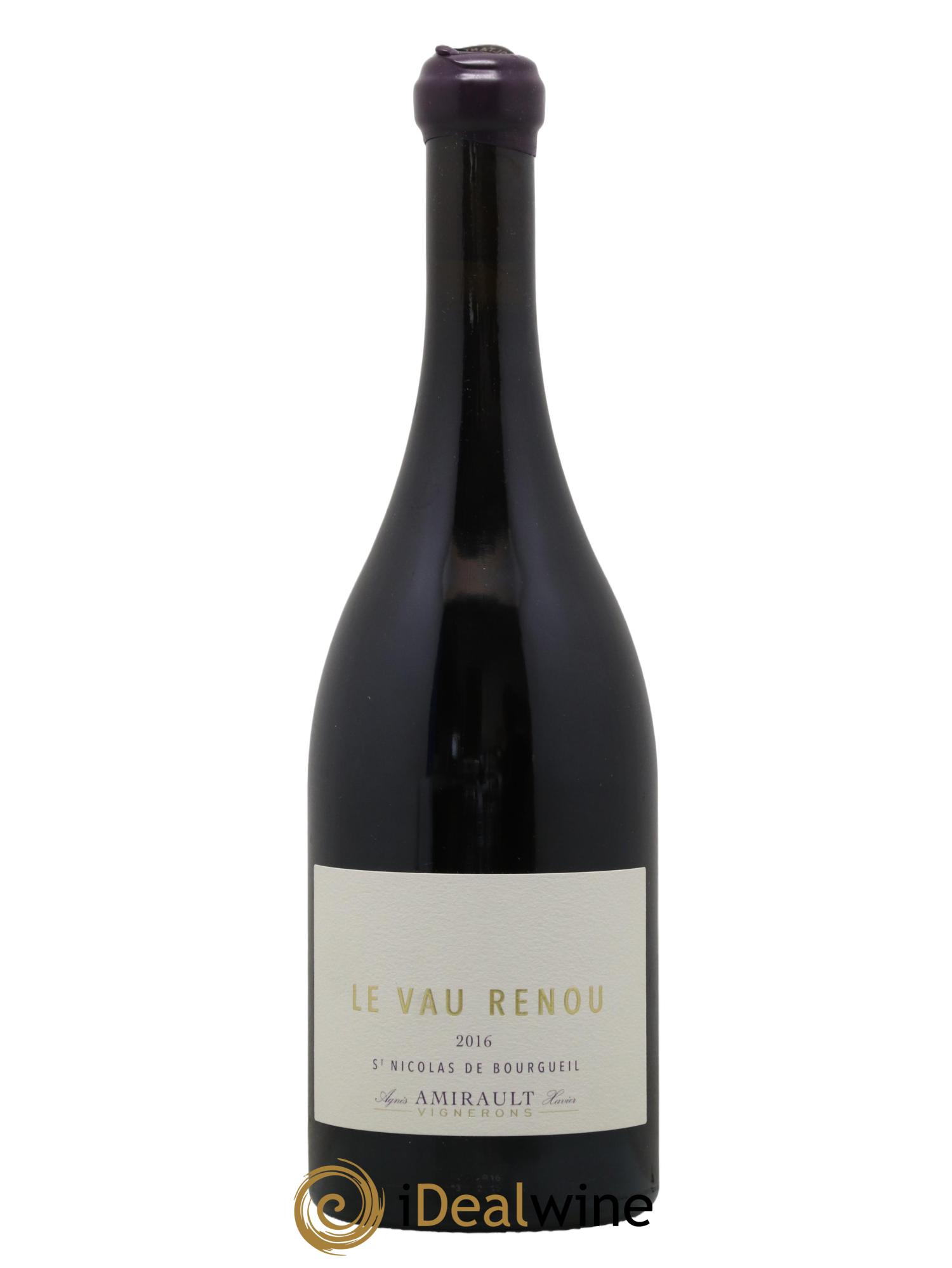 Saint-Nicolas de Bourgueil Le Vau Renou Agnès et Xavier Amirault 2016 - Lot de 1 bouteille - 0