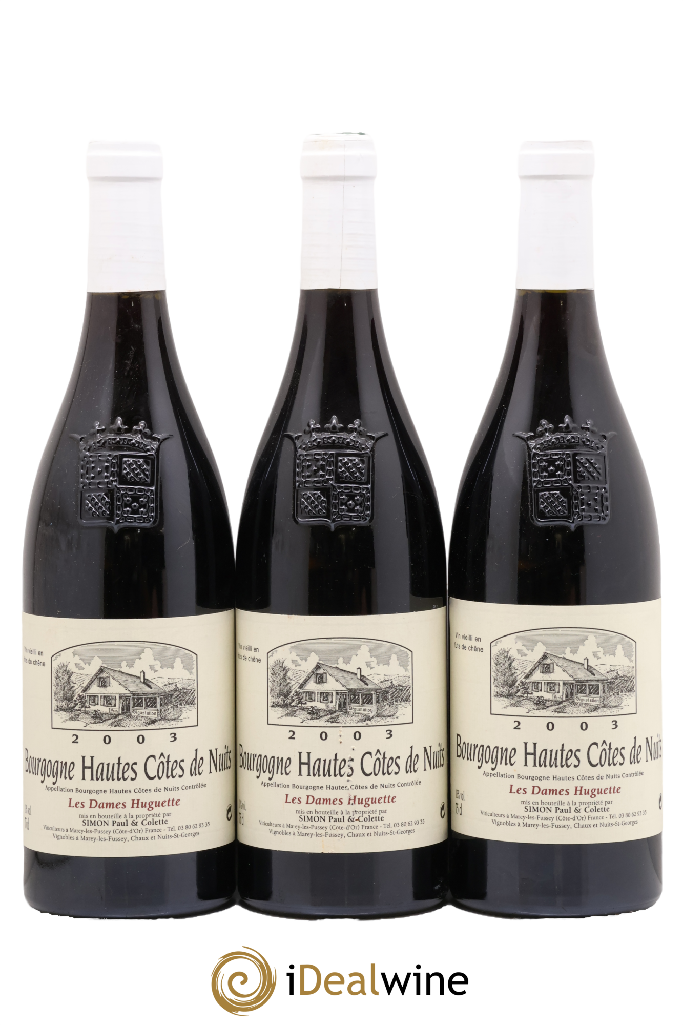 Hautes-Côtes de Nuits Les Dames Huguette Paul et Colette Simon 2003 - Posten von 3 Flaschen - 0