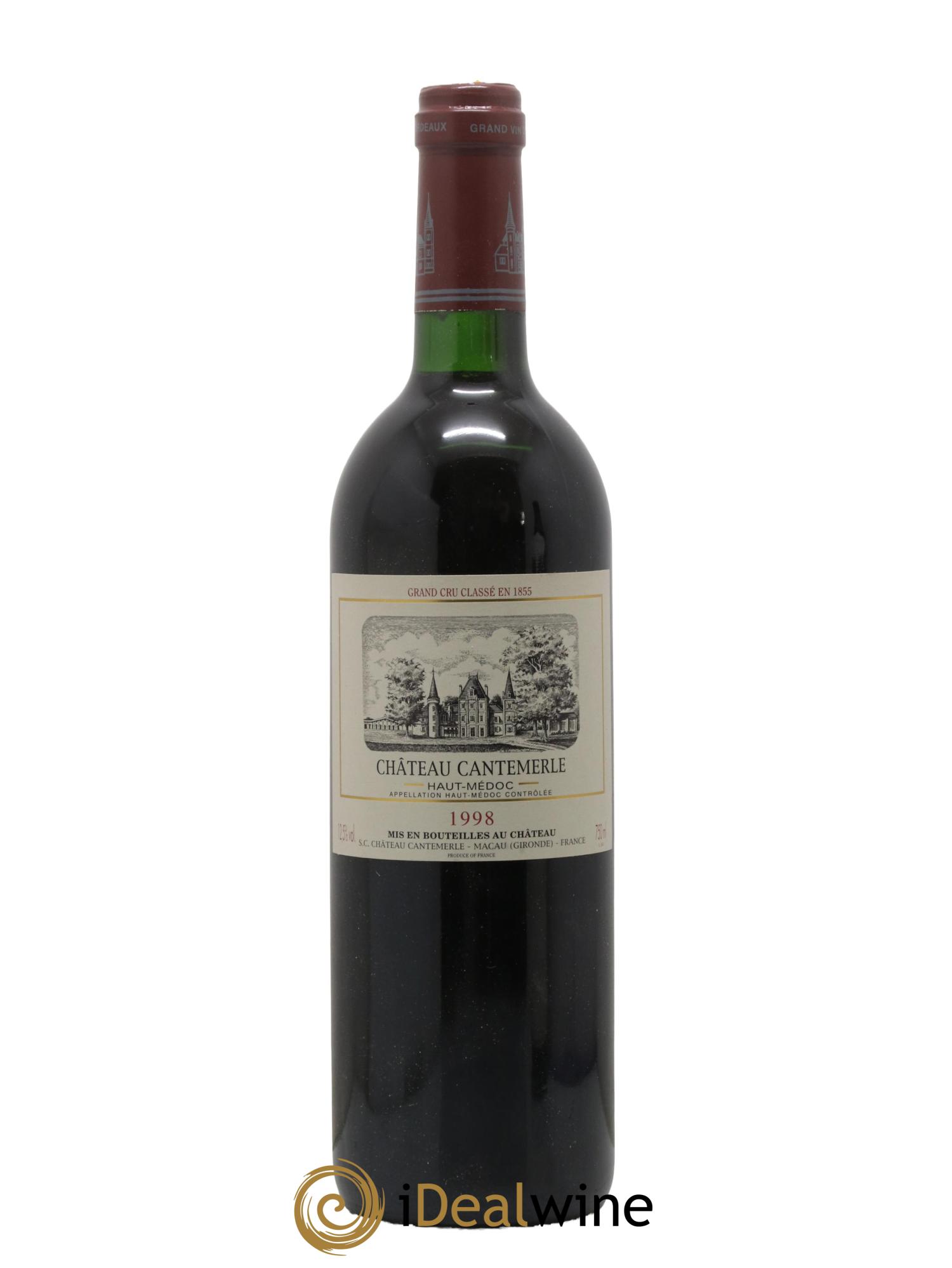 Château Cantemerle 5ème Grand Cru Classé 1998 - Lot de 1 bouteille - 0