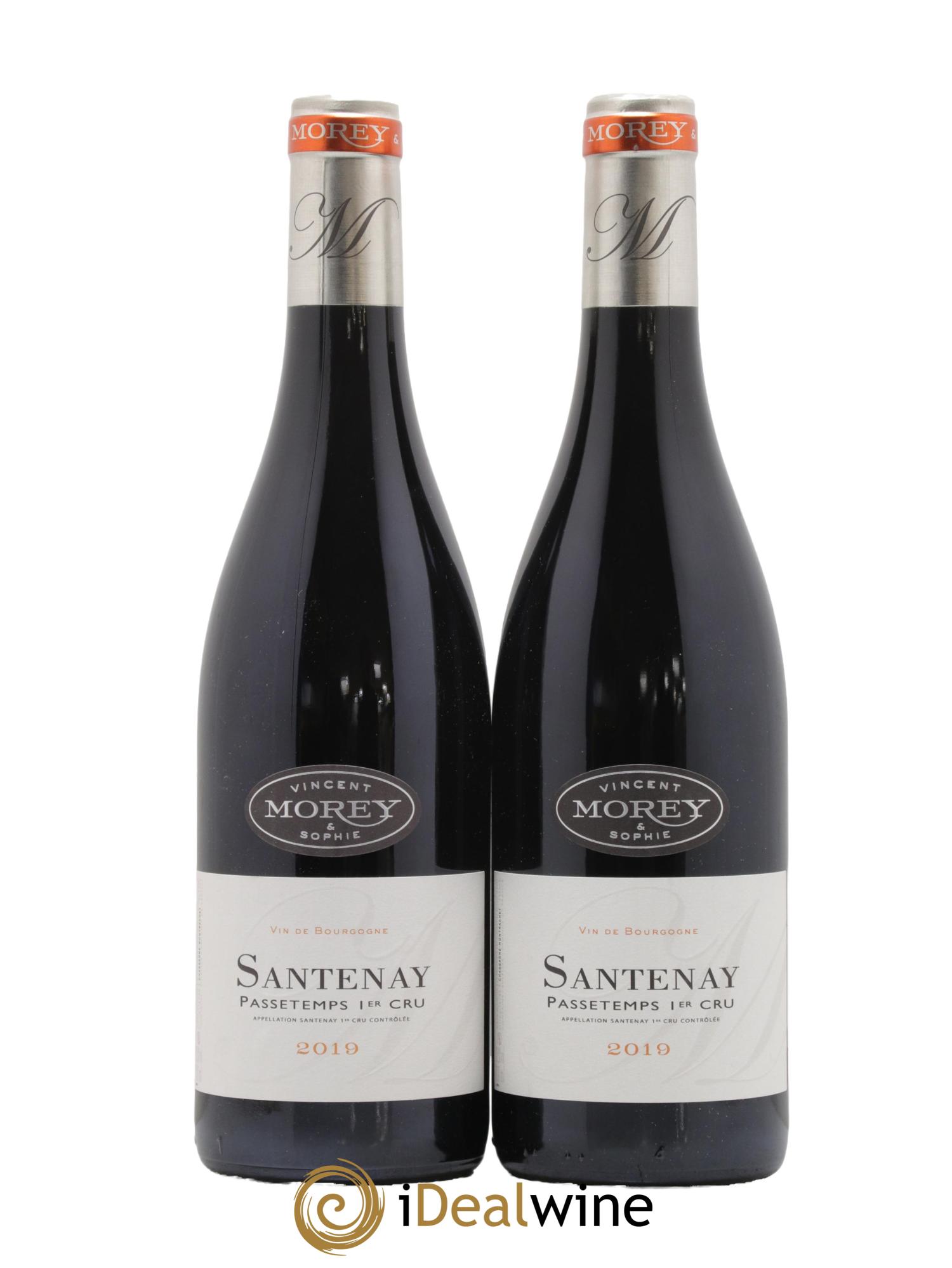 Santenay 1er Cru Passetemps Vincent et Sophie Morey 2019 - Lot de 2 bouteilles - 0