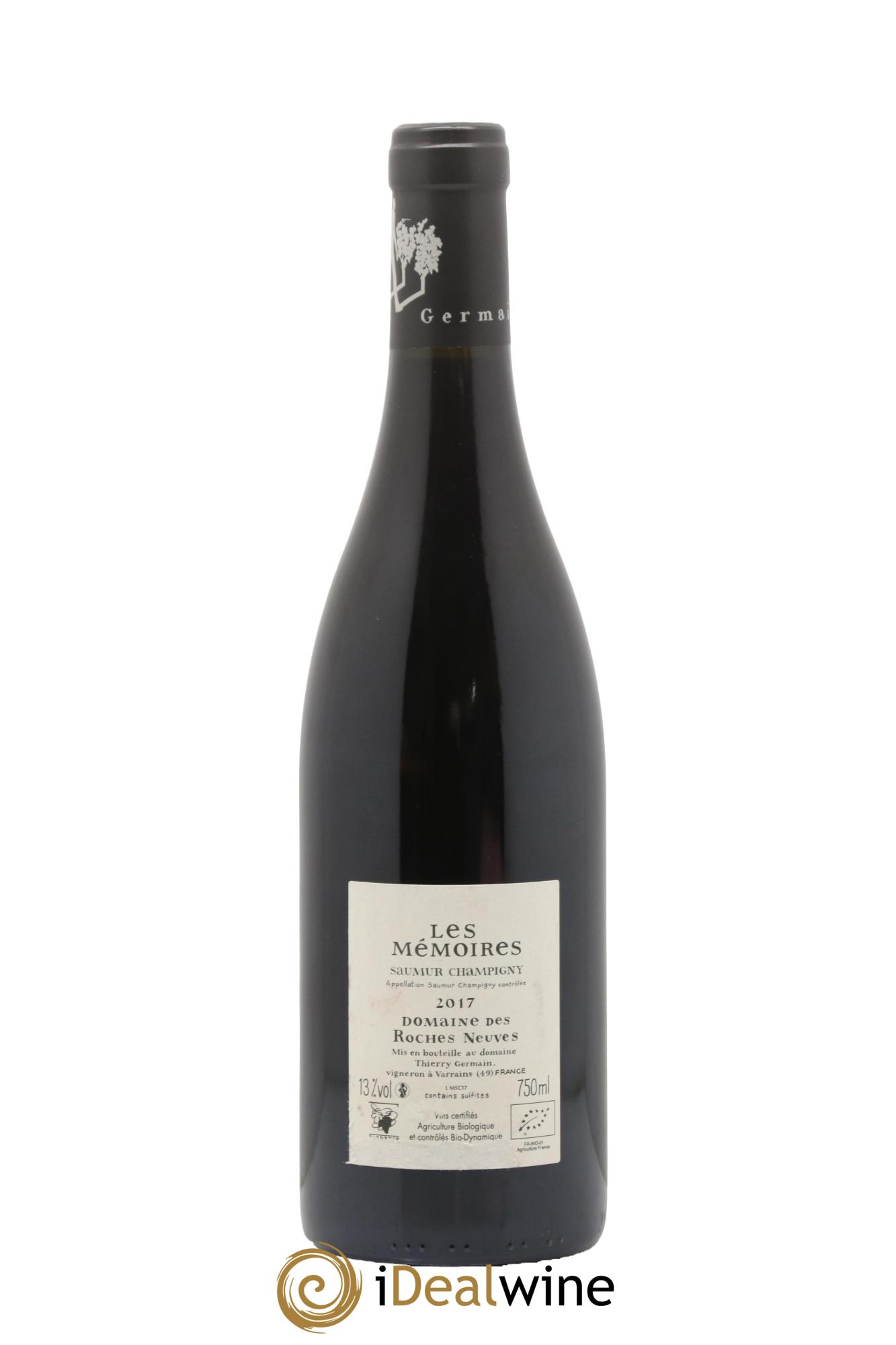 Saumur-Champigny Les Mémoires Domaine des Roches Neuves - Thierry Germain 2017 - Posten von 1 Flasche - 1