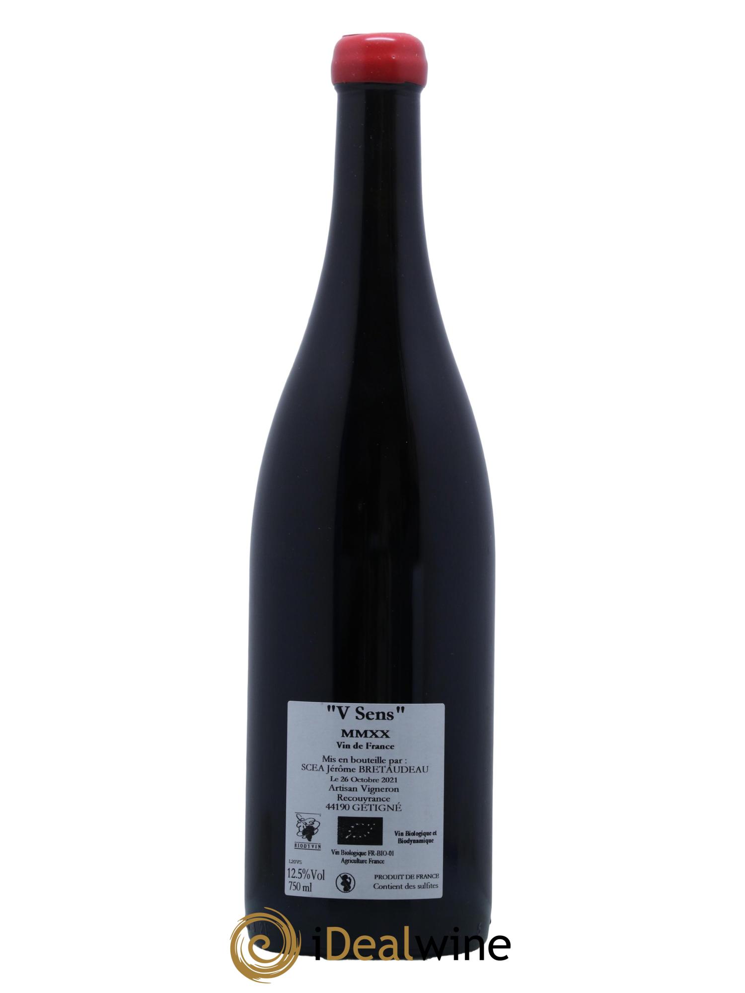 Vin de France V Sens Jérôme Bretaudeau - Domaine de Bellevue 2020 - Lot de 1 bouteille - 1