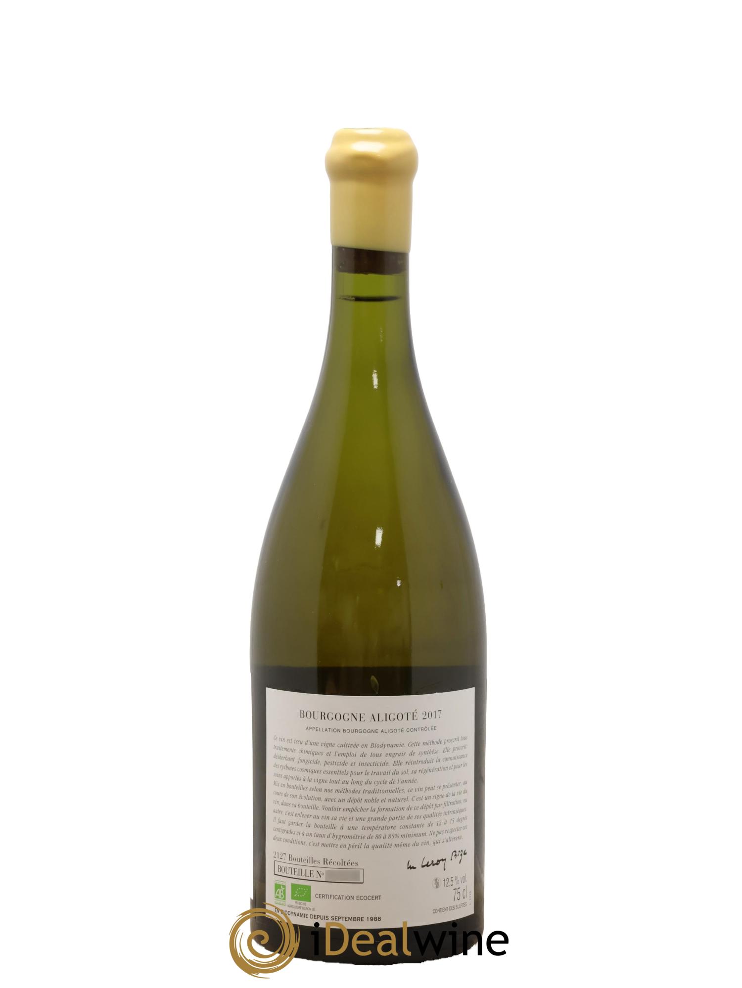 Bourgogne Aligoté Sous Chatelet d'Auvenay (Domaine) 2017 - Lotto di 1 bottiglia - 1