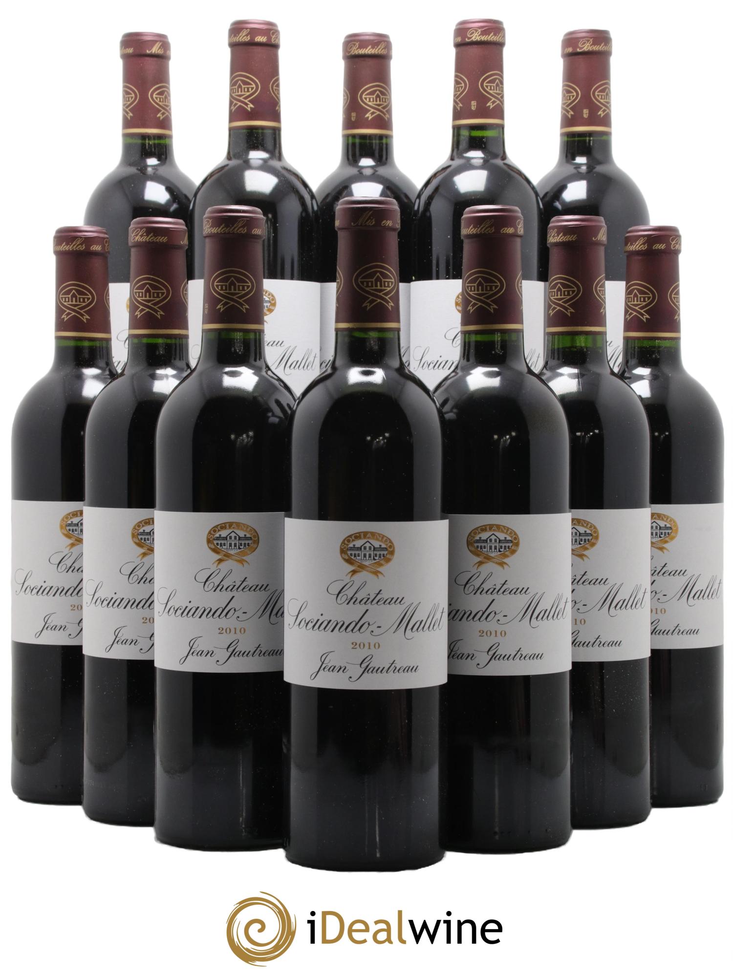Château Sociando Mallet 2010 - Lot de 12 bouteilles - 0