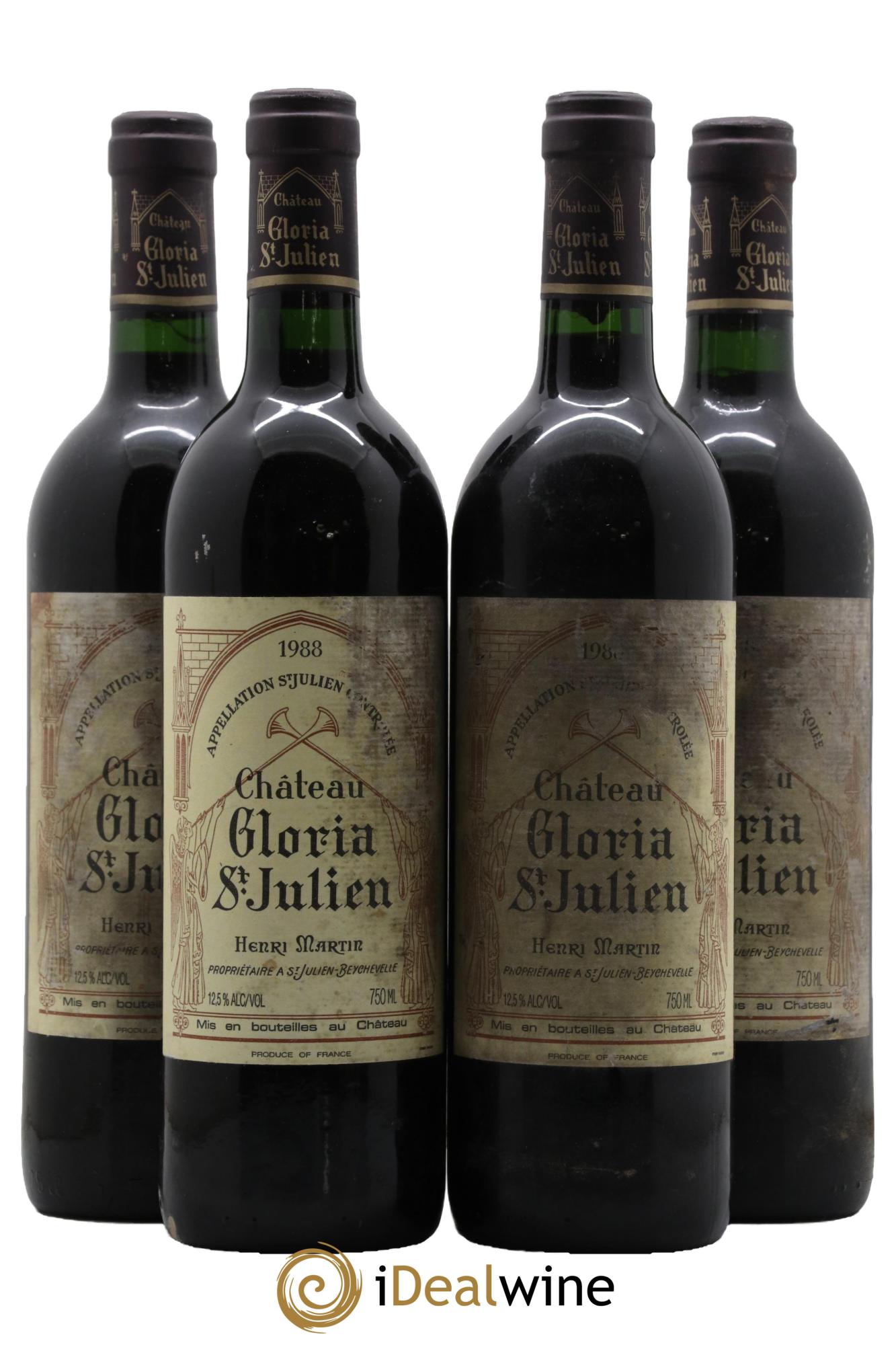 Château Gloria 1988 - Lot de 4 bouteilles - 0