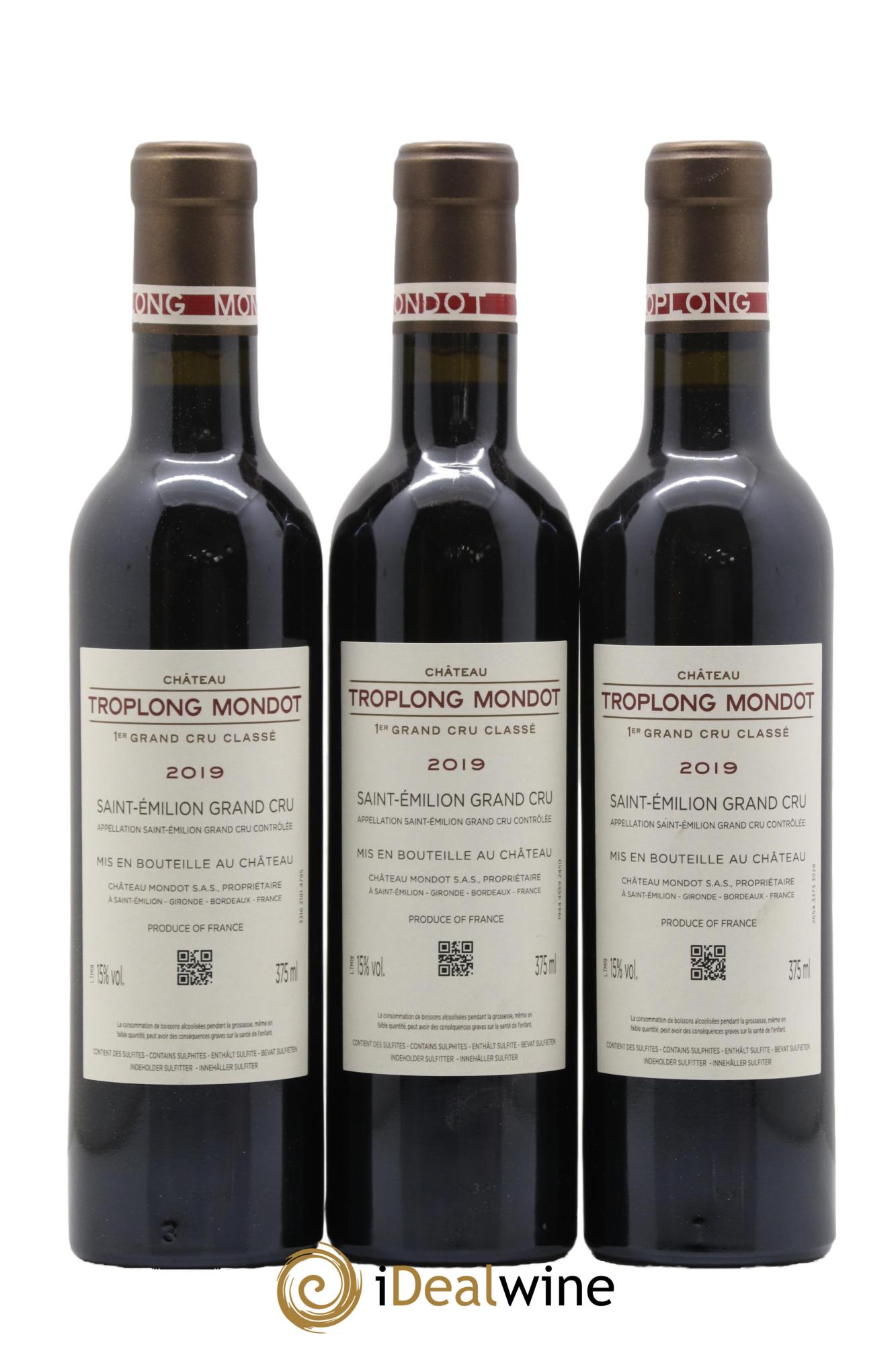Château Troplong Mondot 1er Grand Cru Classé B 2019 - Lotto di 12 mezze bottiglie - 2