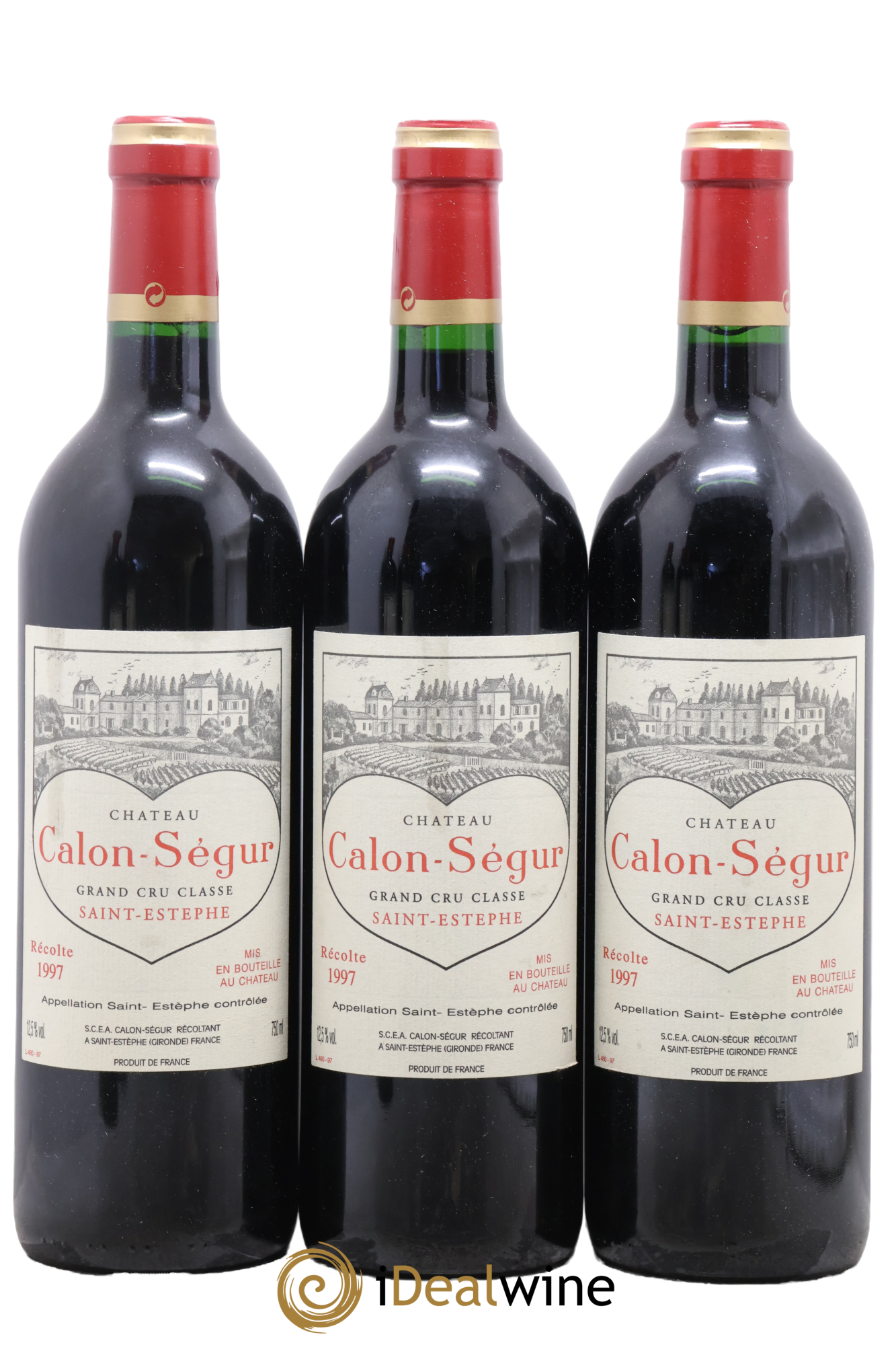 Château Calon Ségur 3ème Grand Cru Classé 1997 - Lotto di 3 bottiglie - 0