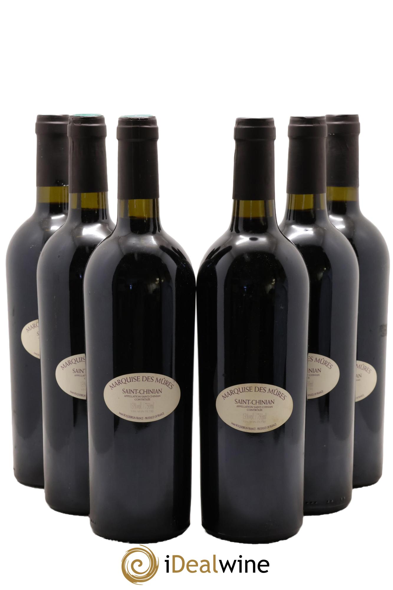 Saint-Chinian Réserve Des Marquises Domaine Marquises Des Mûres 2001 - Lot de 6 bouteilles - 1