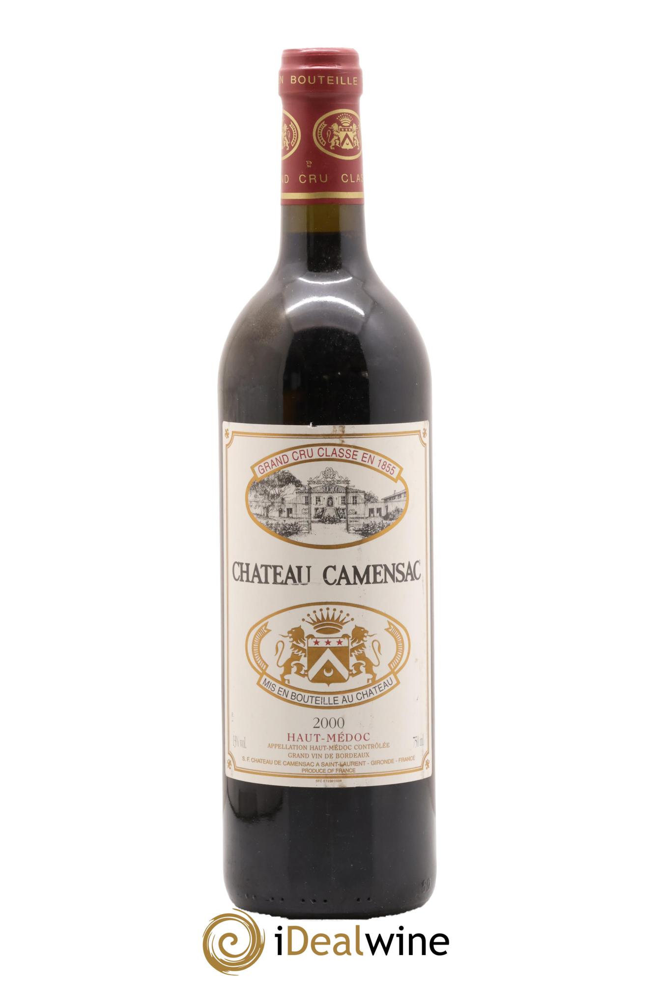 Château Camensac 5ème Grand Cru Classé 2000 - Lot de 1 bouteille - 0