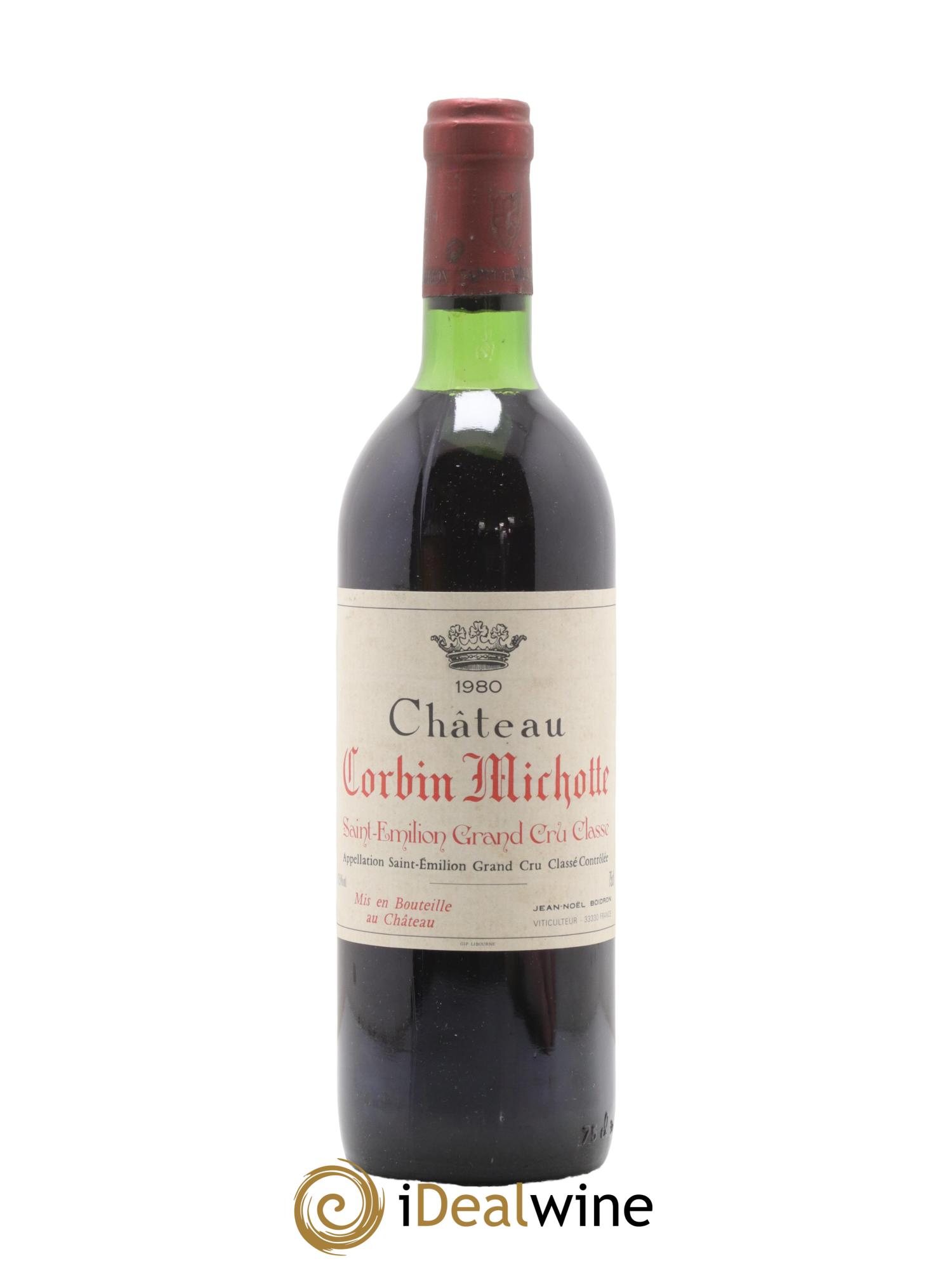 Château Corbin Michotte Grand Cru Classé 1980 - Lot de 1 bouteille - 0