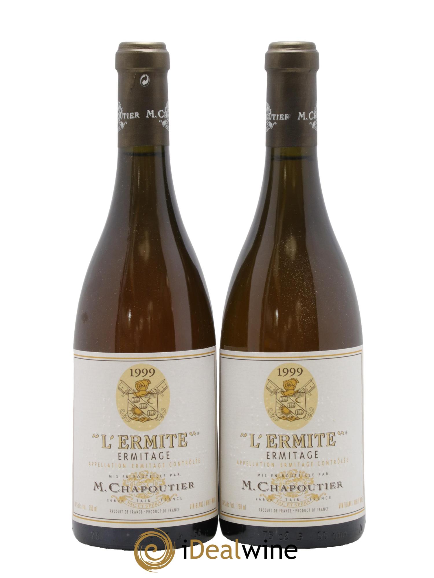 Hermitage Ermitage l'Ermite Chapoutier 1999 - Lot de 2 bouteilles - 0