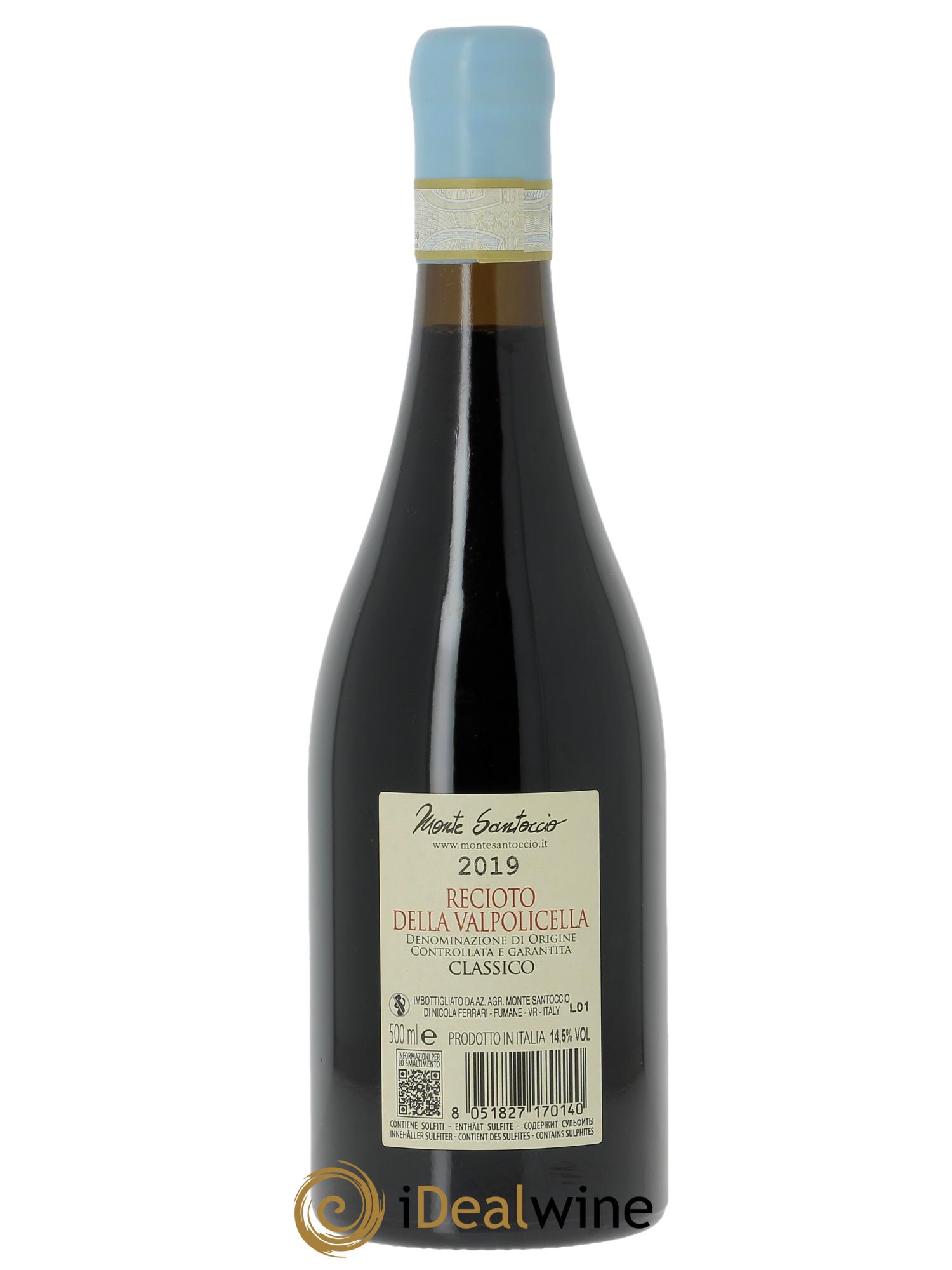 Recioto della Valpolicella Classico Stella Monte Santoccio 2019 - Lote de 1 botella - 1