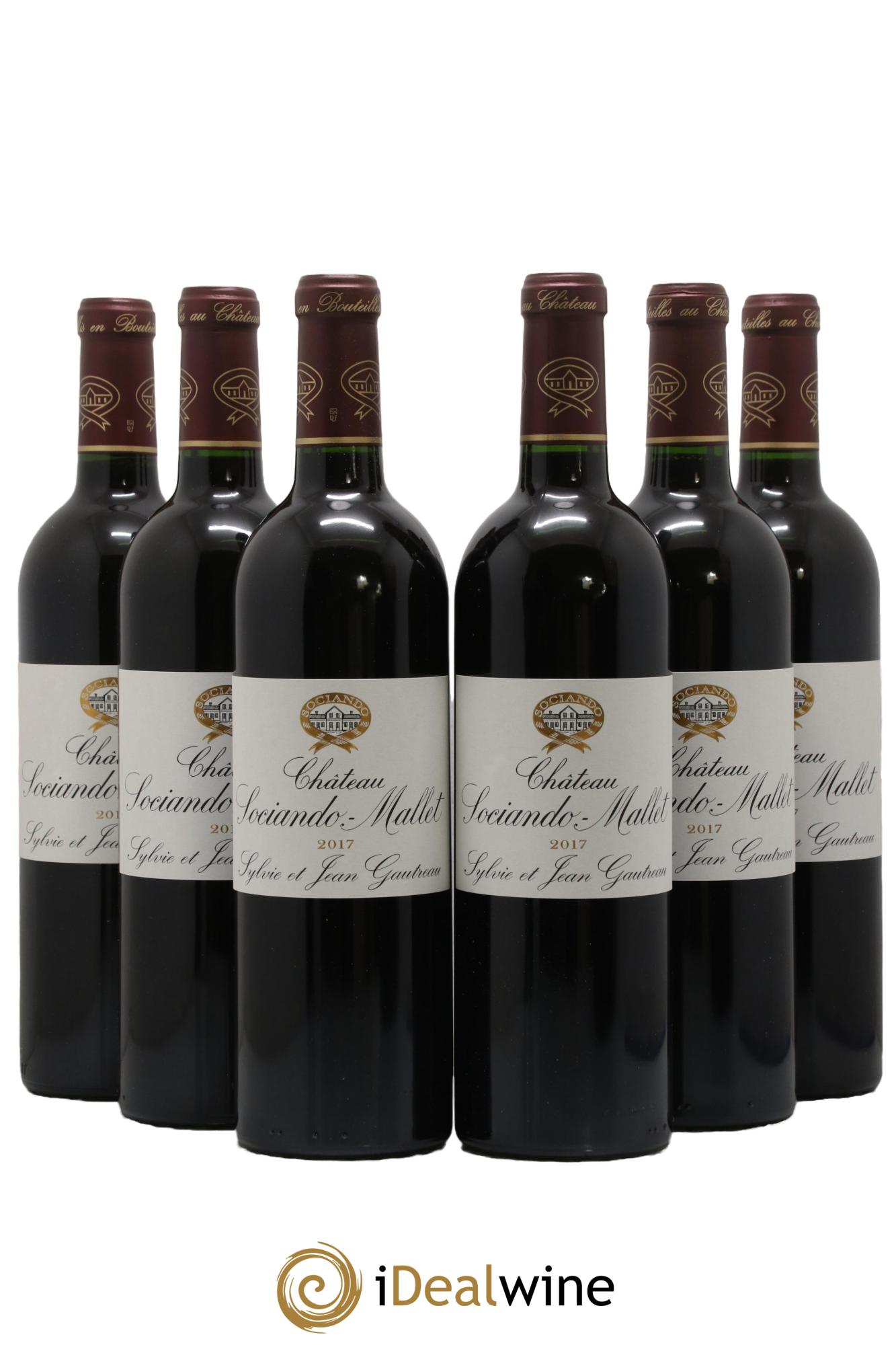 Château Sociando Mallet 2017 - Lotto di 6 bottiglie - 0