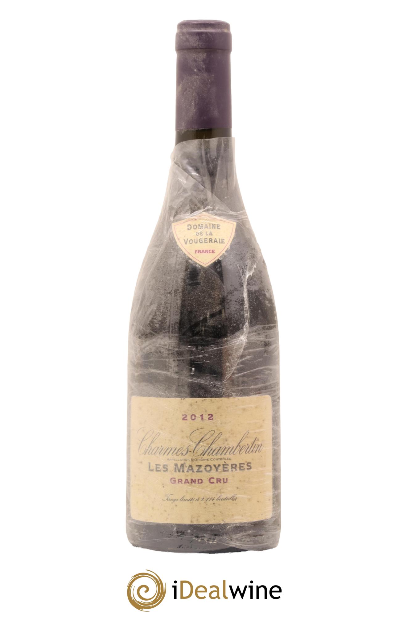 Charmes-Chambertin Grand Cru Les Mazoyères La Vougeraie 2012 - Lotto di 1 bottiglia - 0