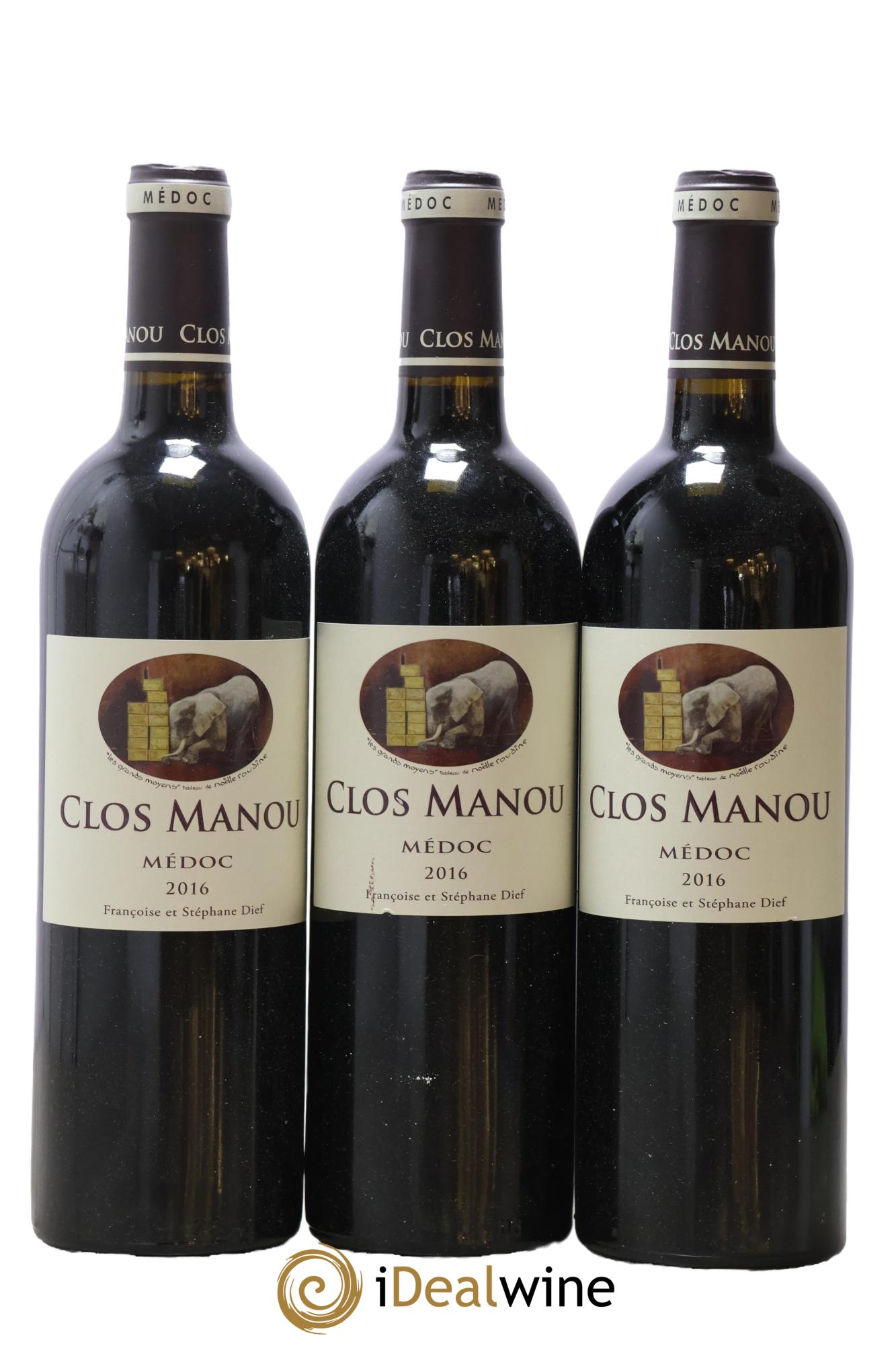 Clos Manou 2016 - Lot of 3 bottles - 0