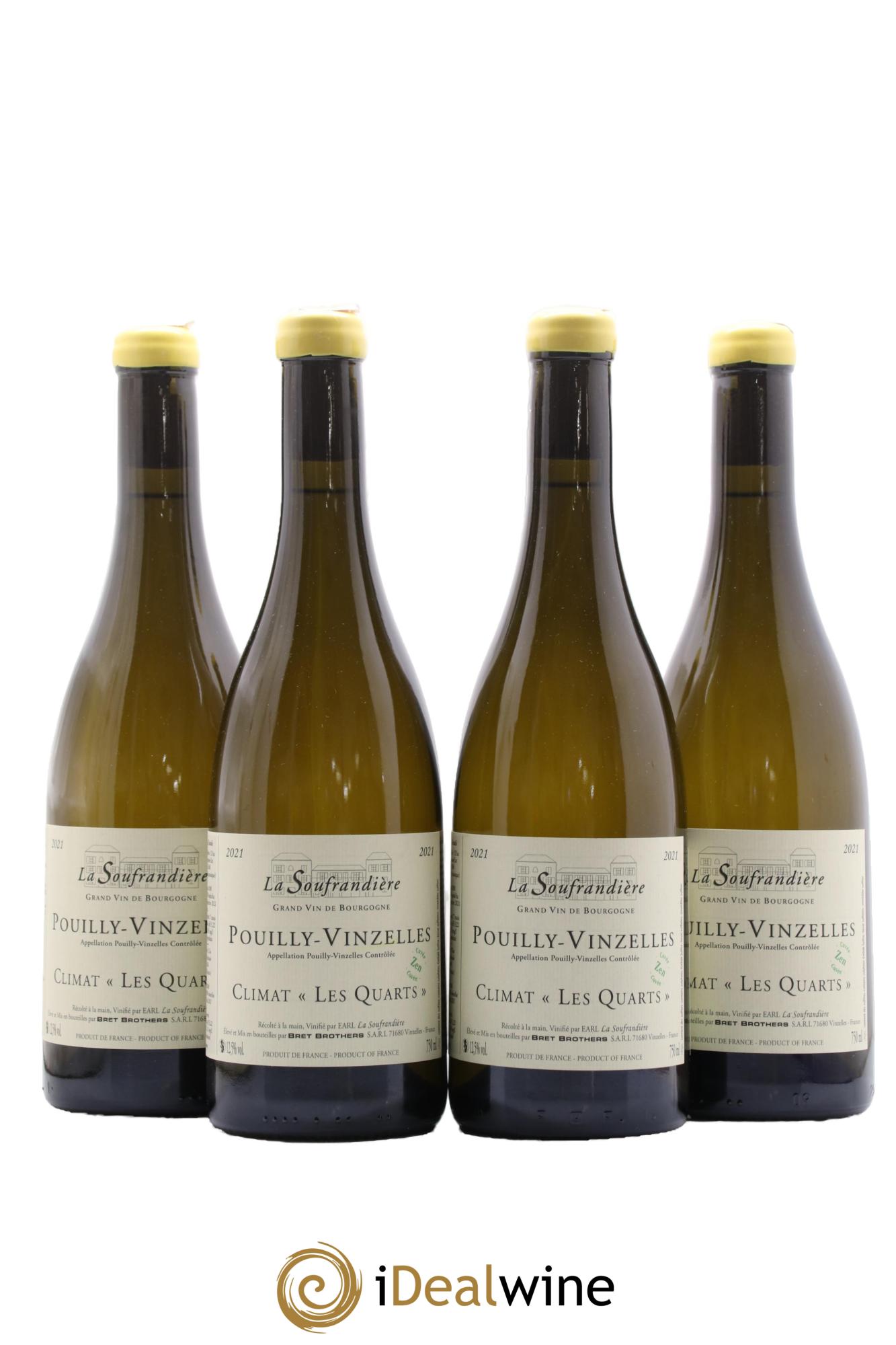 Pouilly-Vinzelles Les Quarts Cuvée Zen La Soufrandière - Bret Brothers 2021 - Lot de 4 bouteilles - 0