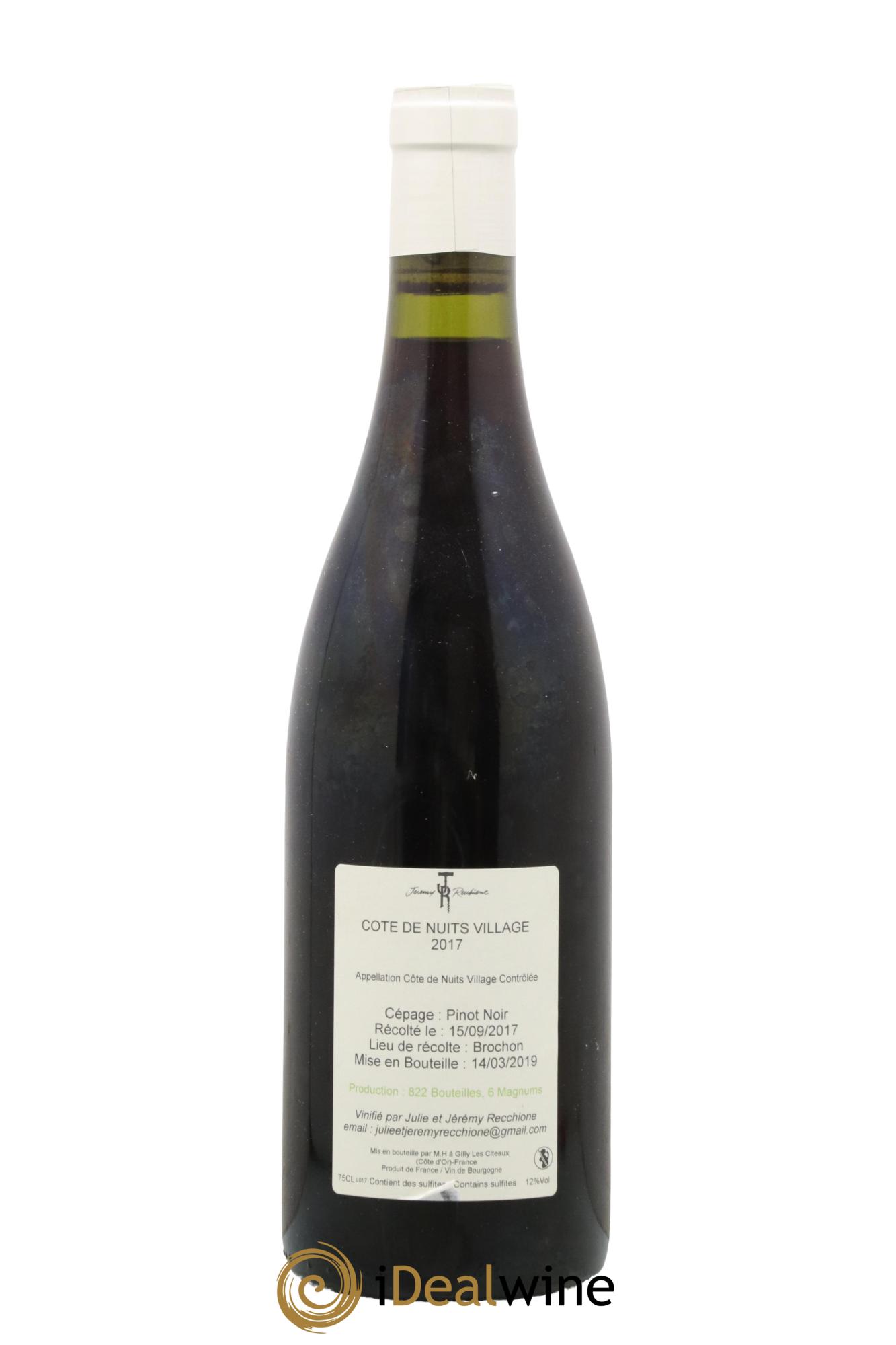 Côte de Nuits-Villages Jérémy Recchione 2017 - Lot de 1 bouteille - 1