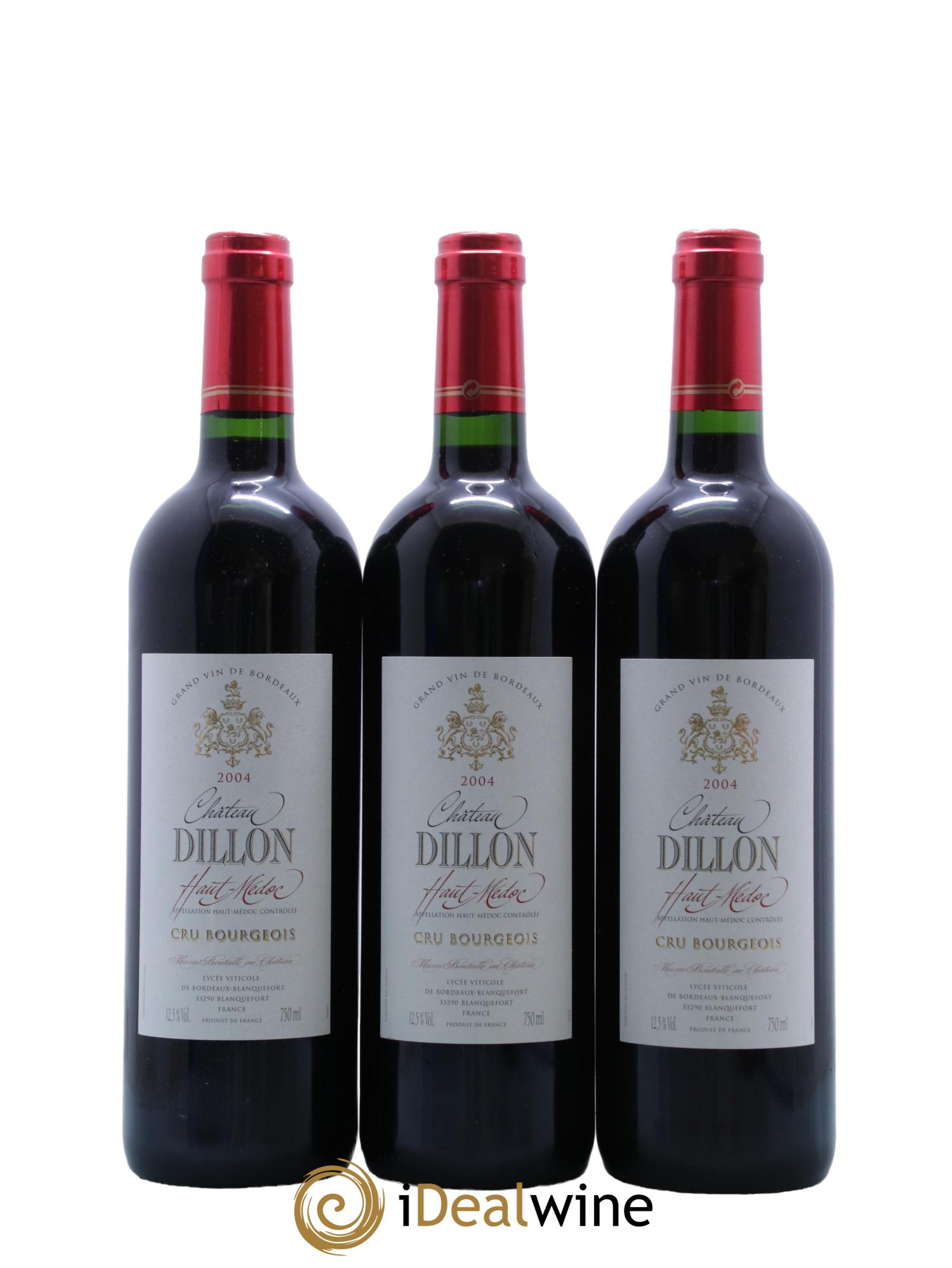 Château Dillon Cru Bourgeois  2004 - Posten von 6 Flaschen - 2