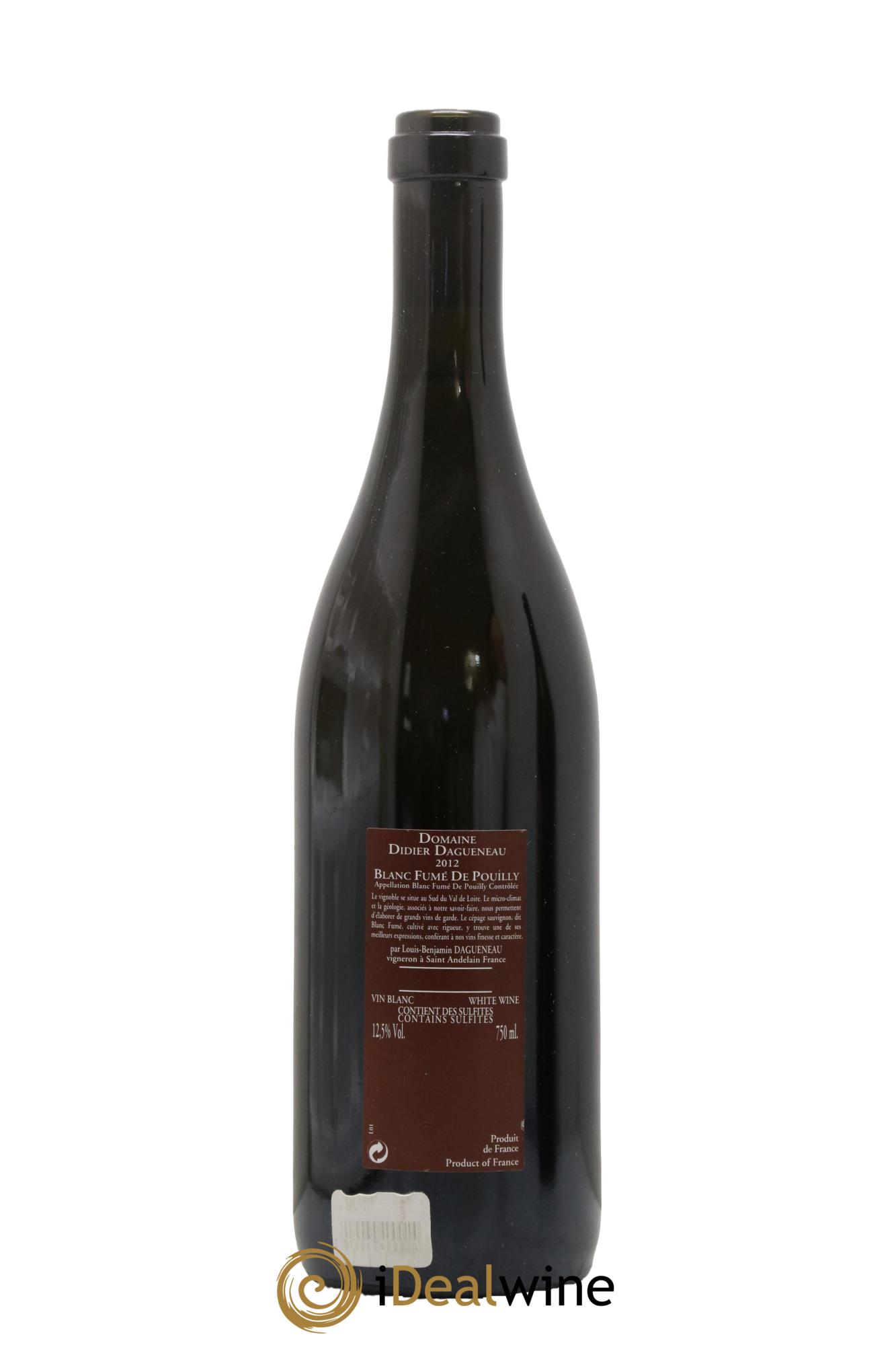 Vin de France (anciennement Pouilly-Fumé) Pur Sang Dagueneau (Domaine Didier - Louis-Benjamin) 2012 - Lot of 1 bottle - 1