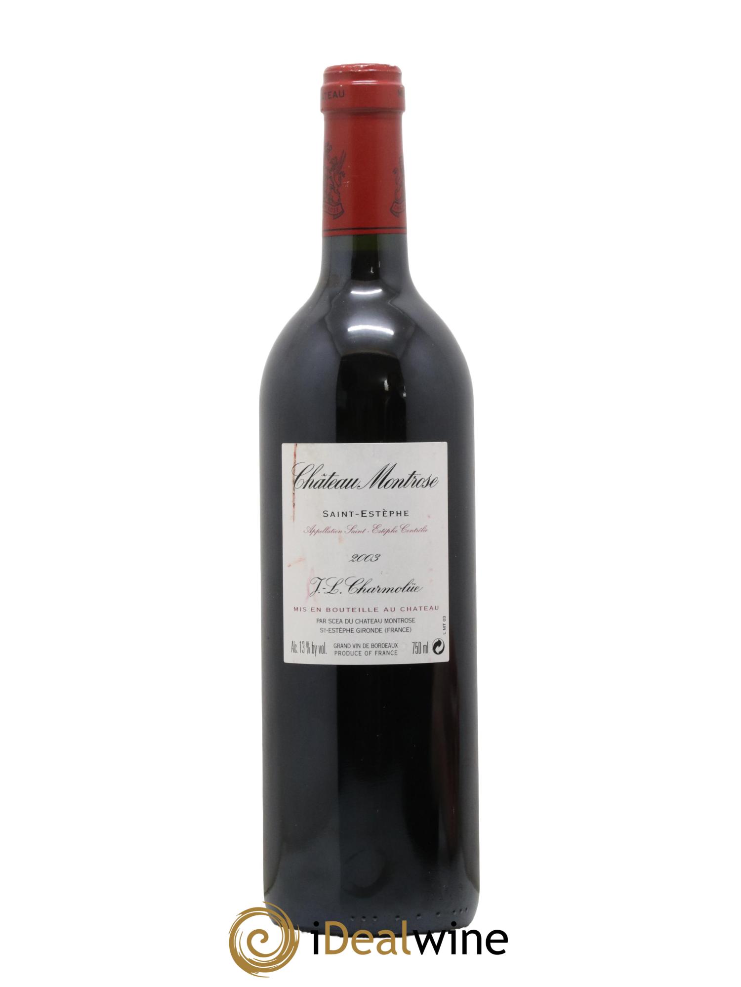 Château Montrose 2ème Grand Cru Classé 2003 - Lot de 1 bouteille - 1