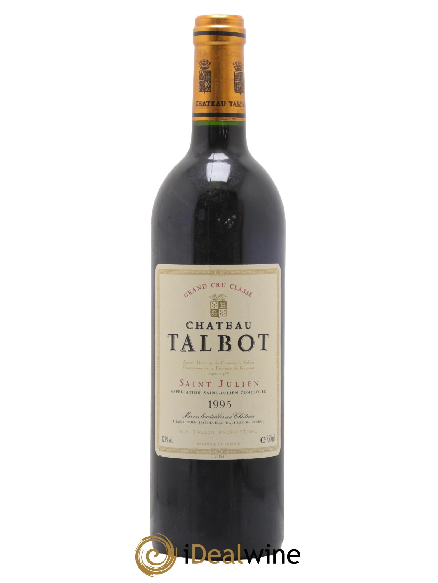 Château Talbot 4ème Grand Cru Classé 1995 - Lot de 1 bouteille - 0