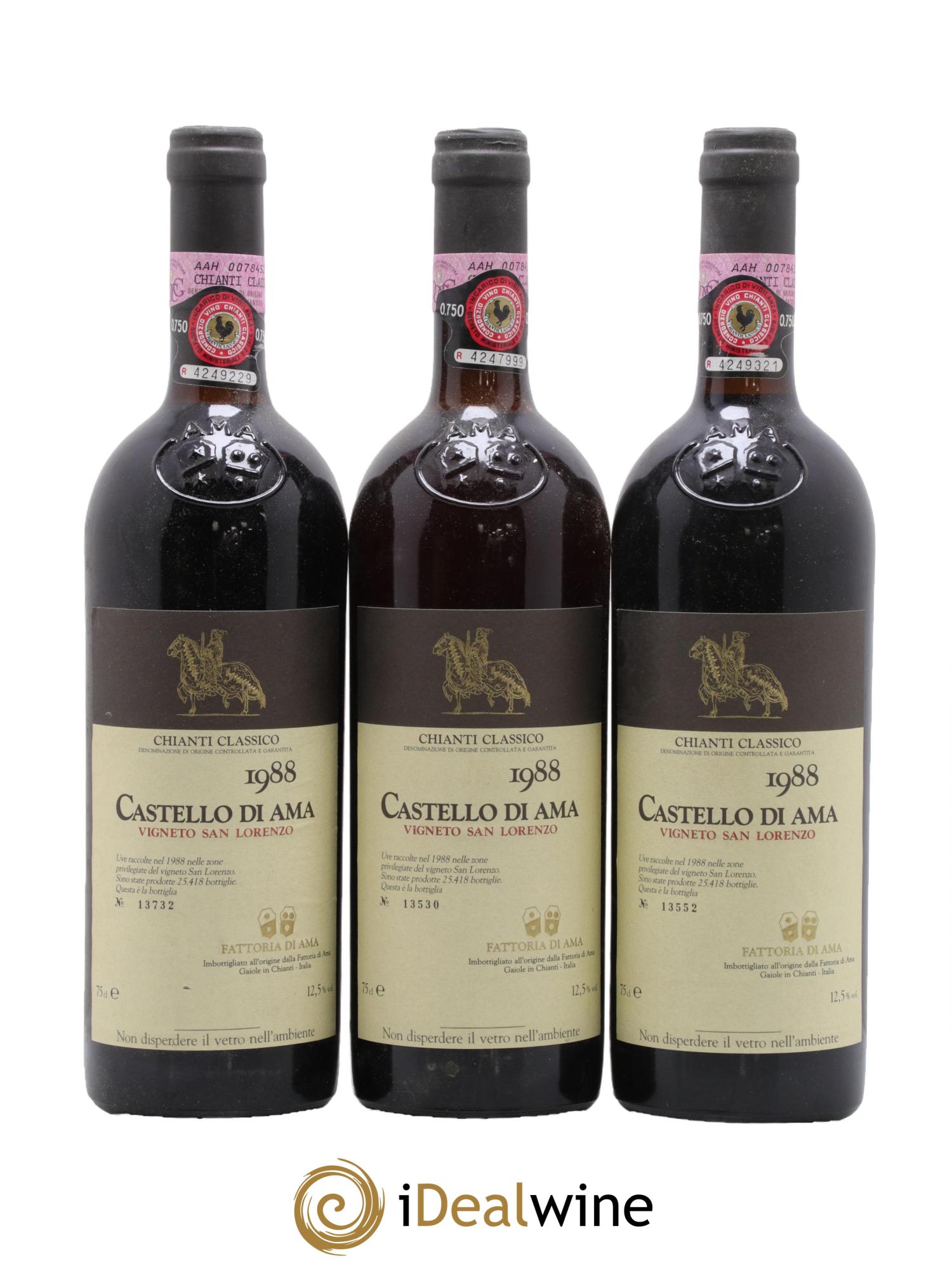 Chianti Classico DOCG San Lorenzo Castello di Ama 1988 - Lot de 6 bouteilles - 2