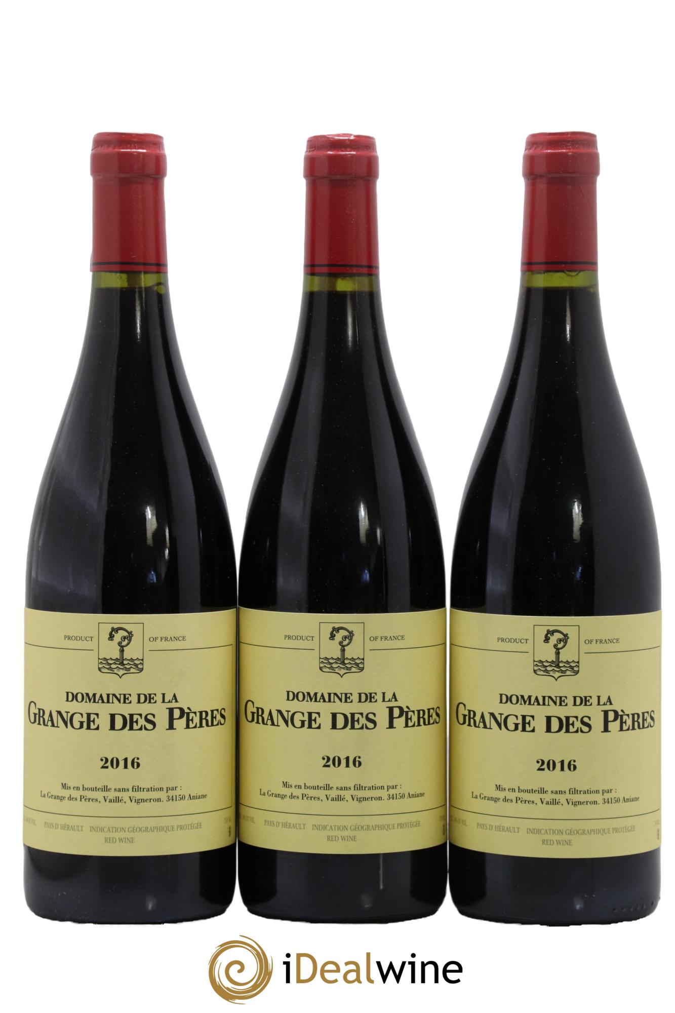 Pays d'Hérault Grange des Pères Laurent Vaillé 2016 - Lot de 3 bouteilles - 0