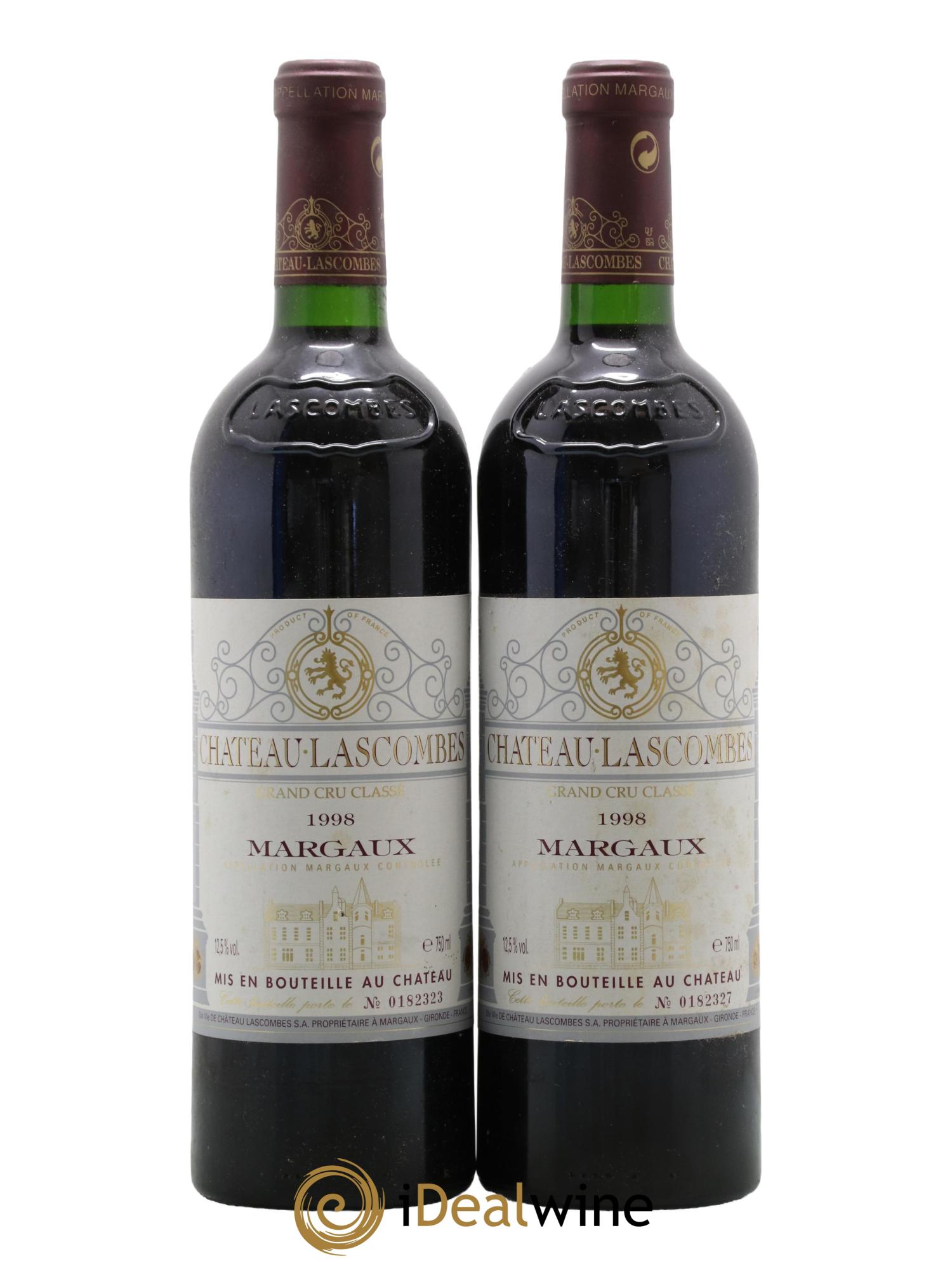 Château Lascombes 2ème Grand Cru Classé 1998 - Lot de 2 bouteilles - 0