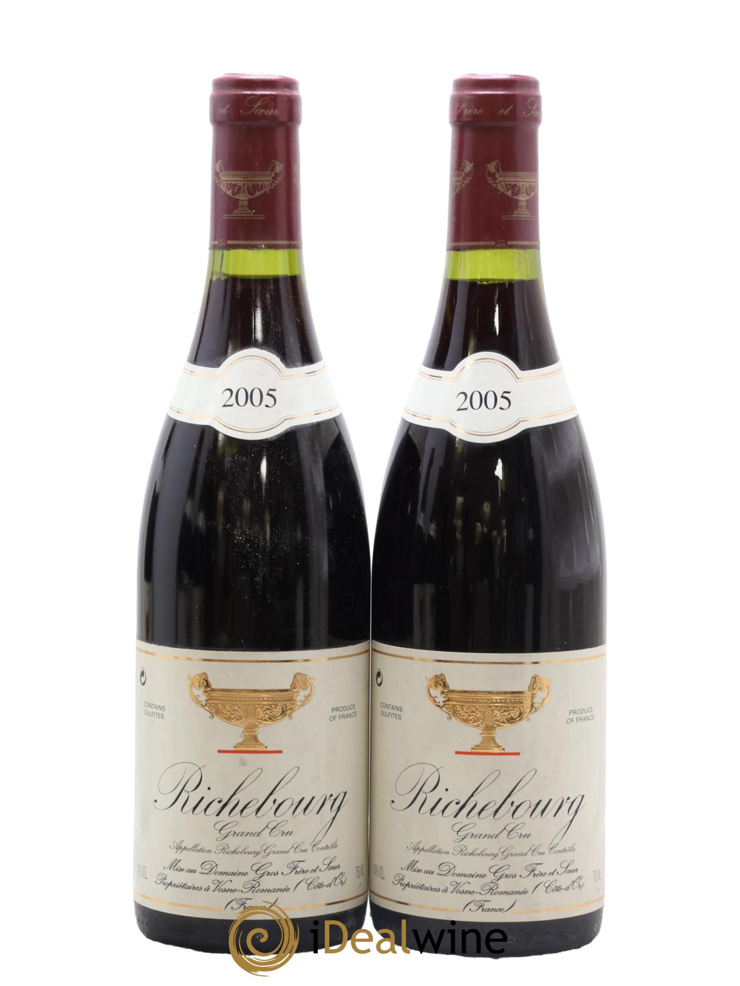 Richebourg Grand Cru Gros Frère & Soeur 2005 - Lot de 2 bouteilles - 0